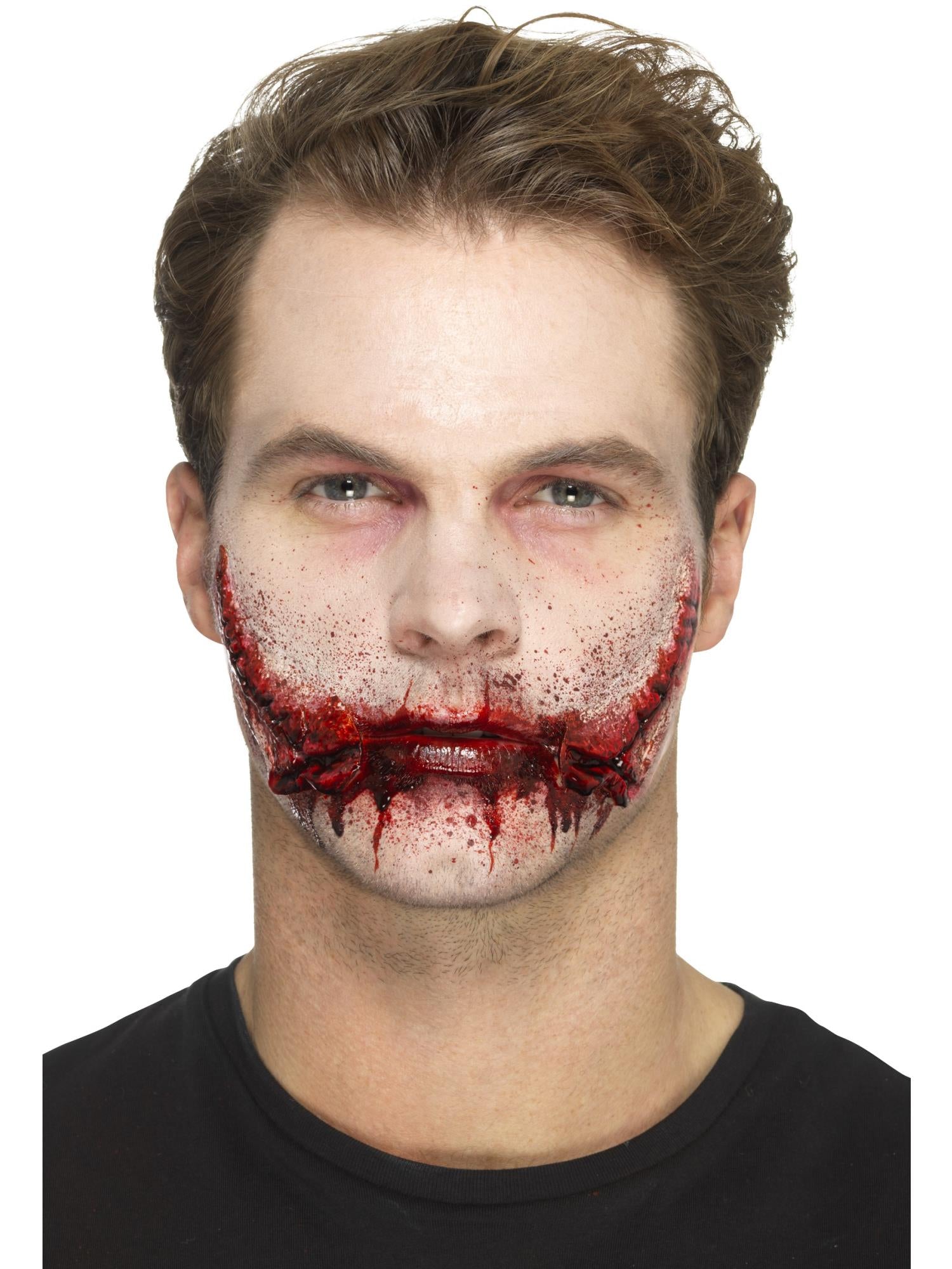 Smiffys Make-Up FX, Latex Stitched Smile Wounds, R