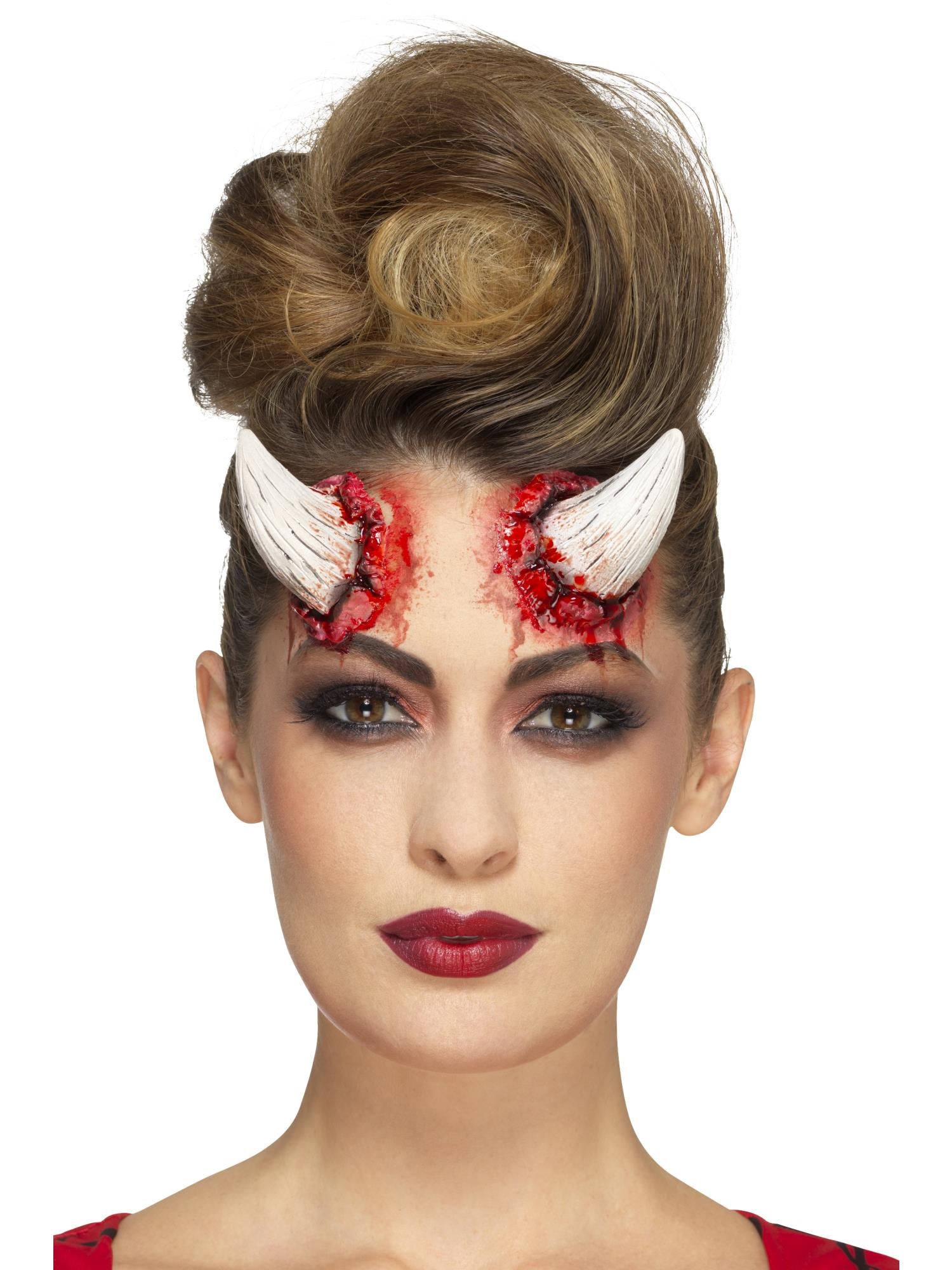 Smiffys Make-Up FX, Latex Devil Horn Prosthetics,