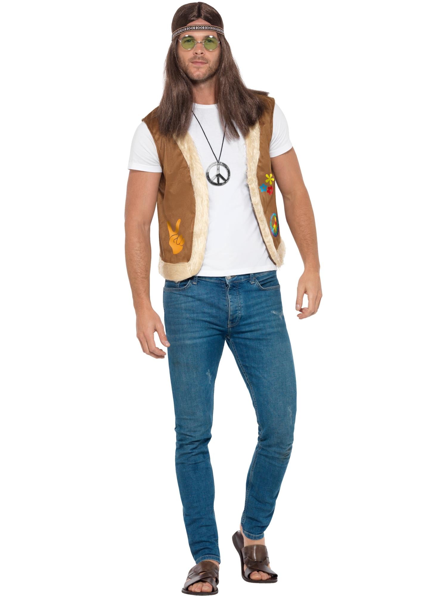 Hippie Waistcoat, Unisex, Brown