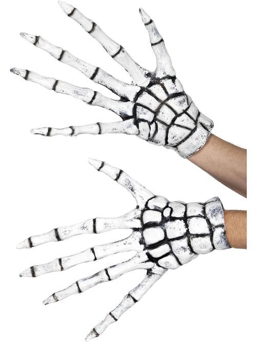 Grim Reaper/Skeleton Gloves, White