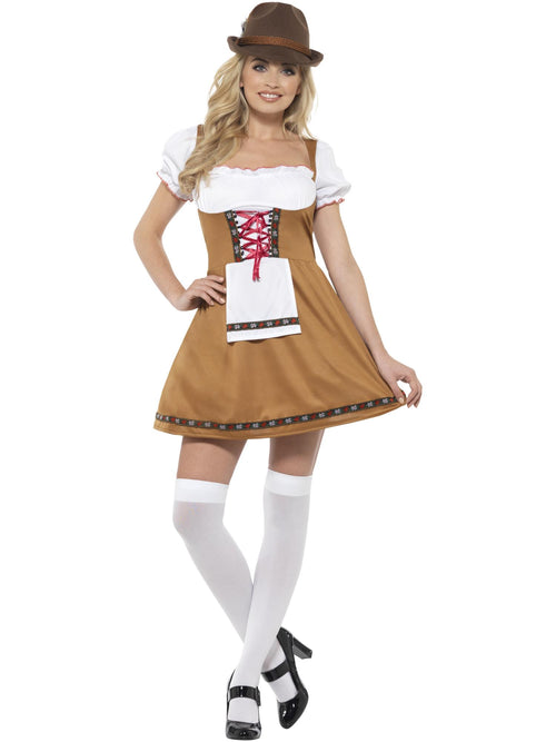 Bavarian Beer Maid Costume, Brown