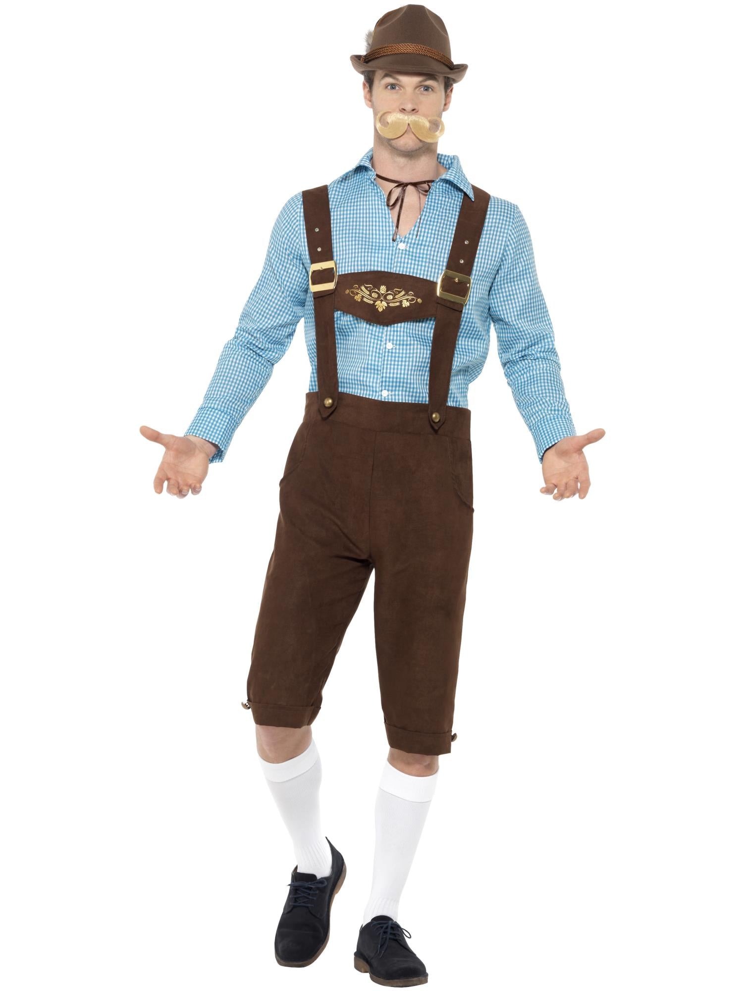 Beer Fest Costume, Blue & Brown