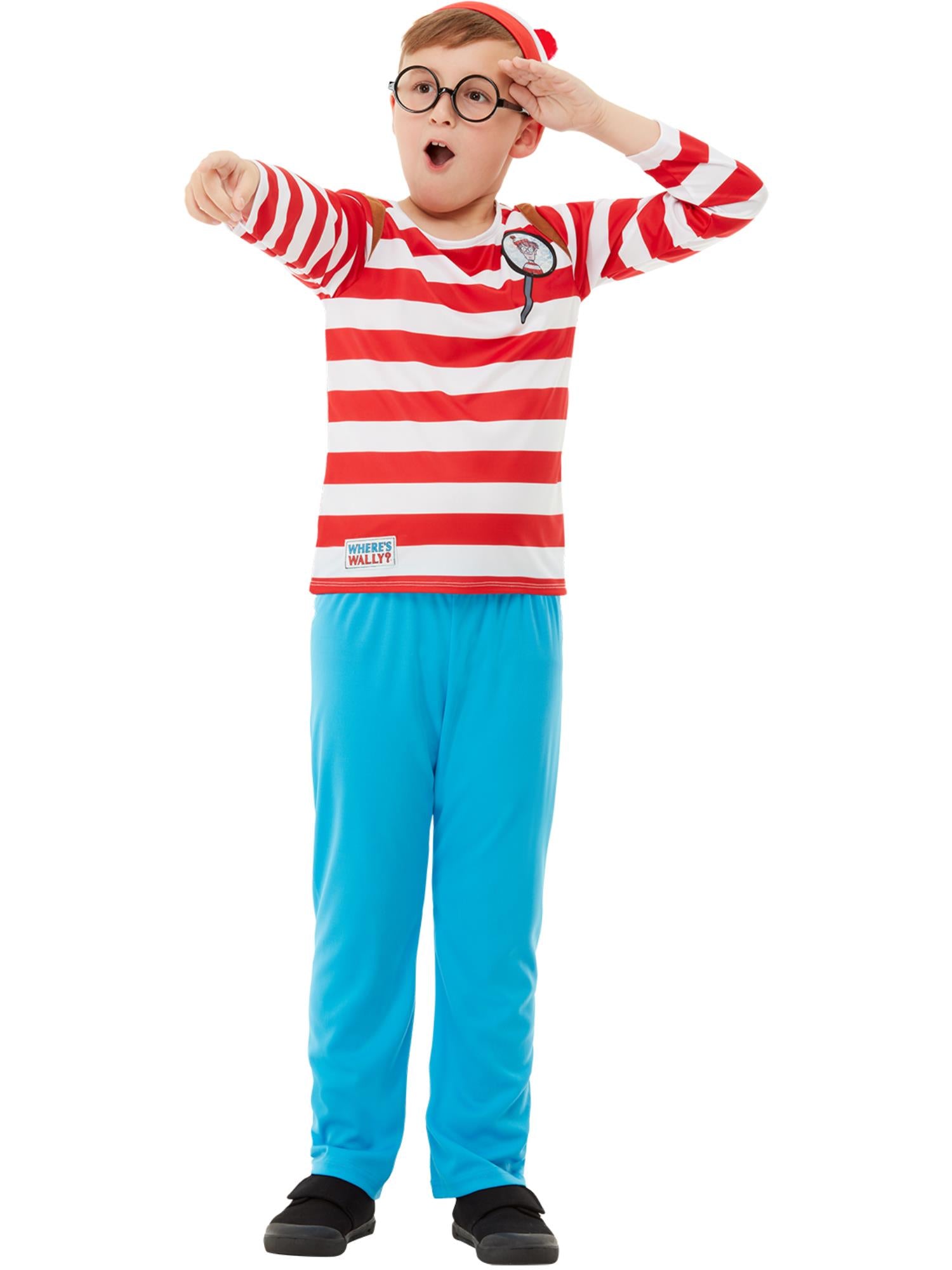 Where's Wally? Deluxe Costume, Red & White