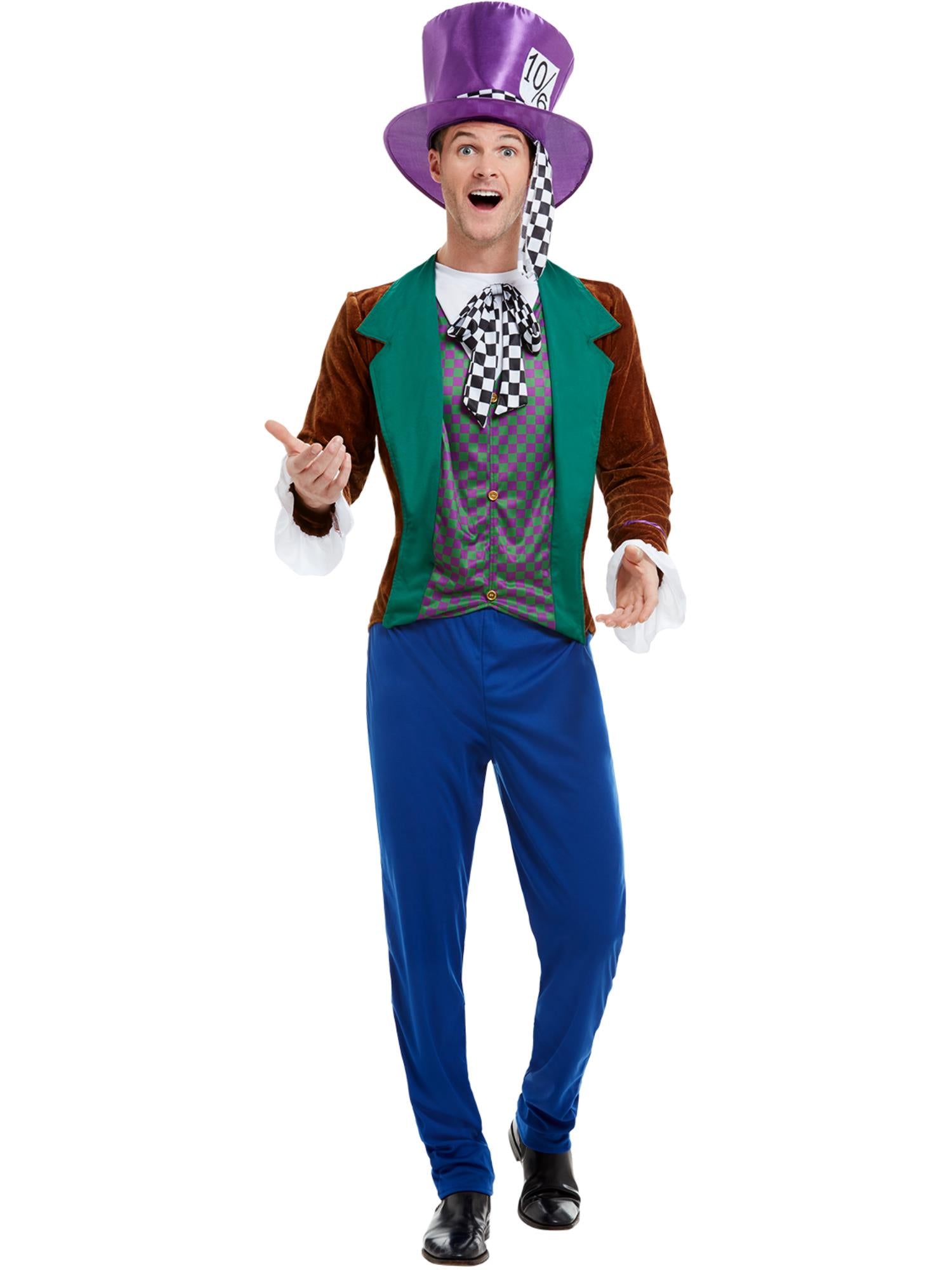 Mad Hatter Costume, Multi-Coloured