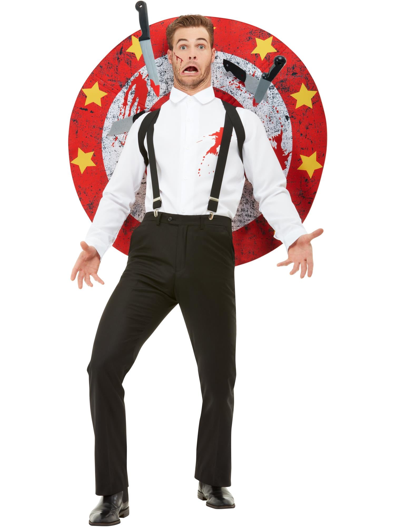 Deluxe Knife Thrower Costume, Red & White