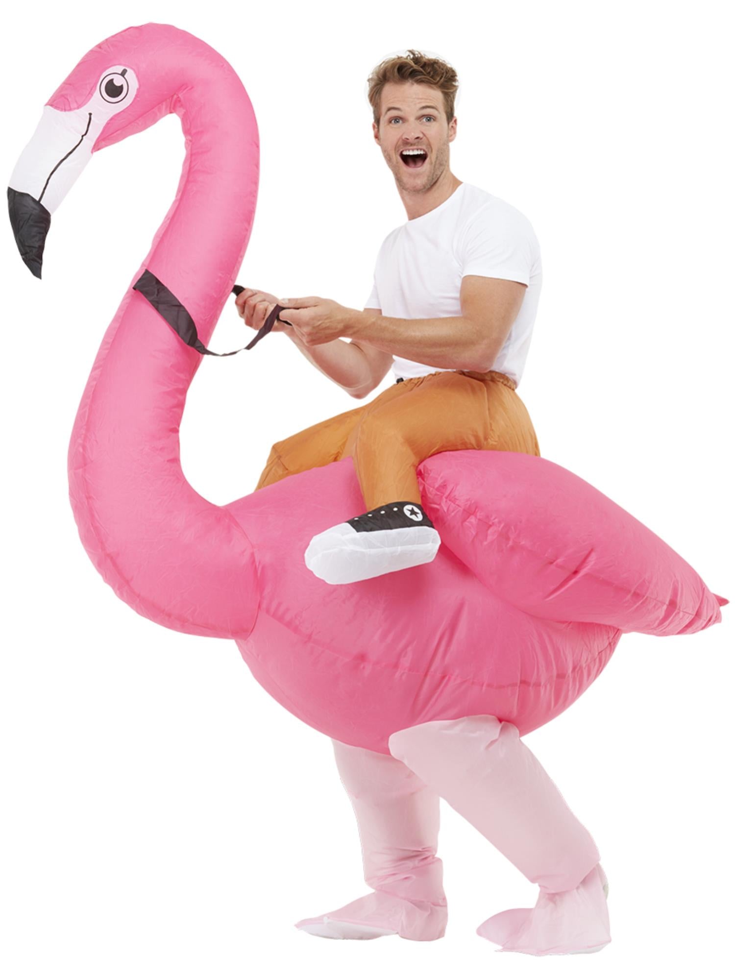 Inflatable Ride Em Flamingo Costume, Pink