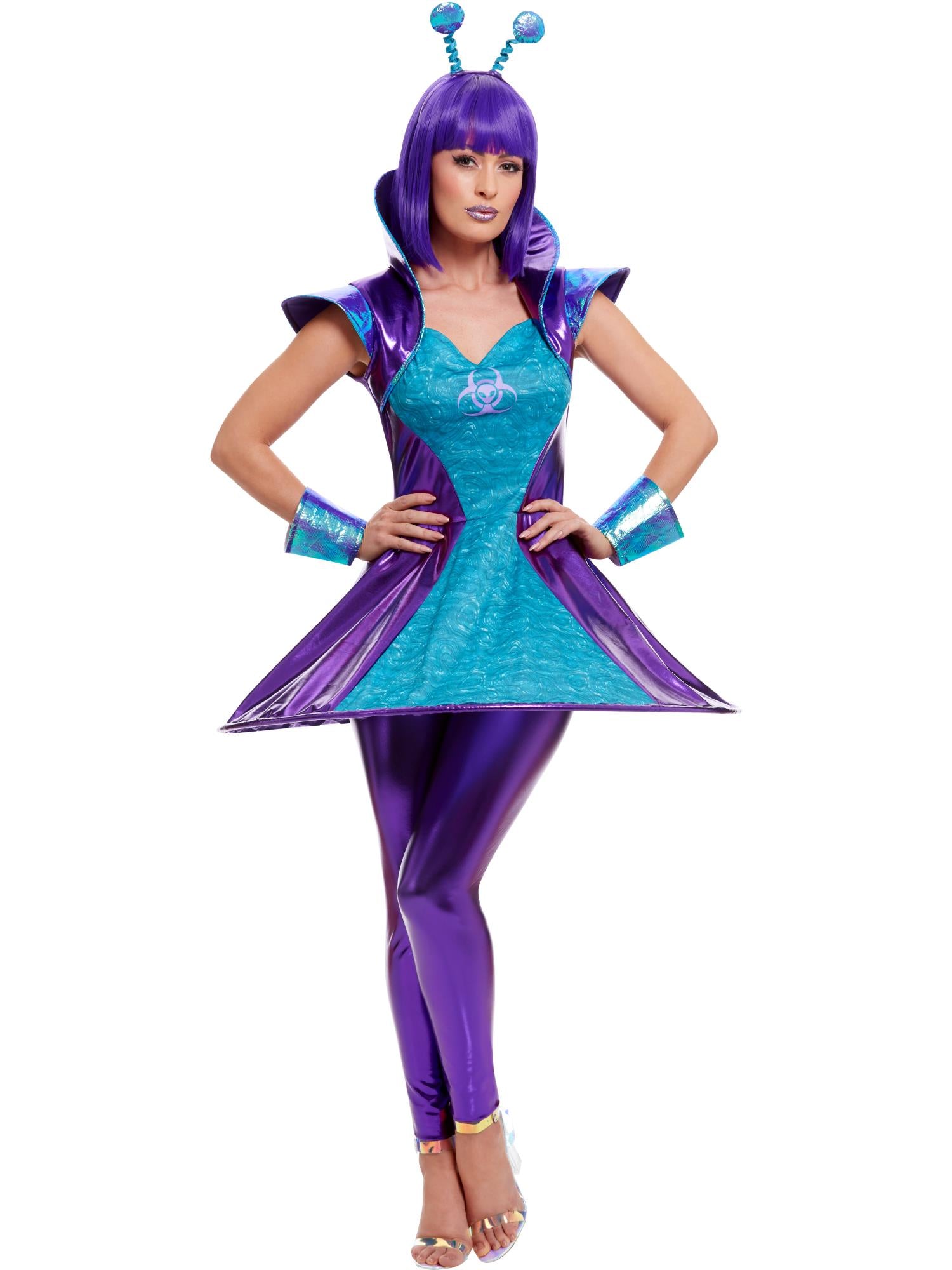 Alien Lady Costume, Multi-Coloured