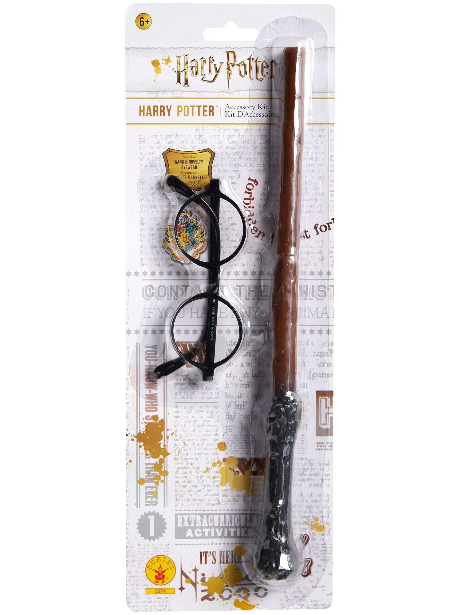 Harry Potter Wand And Glasses Blister Kit