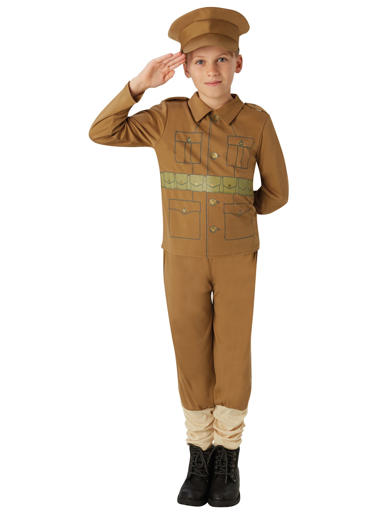 Army, Multi, Forum, Kids Costumes, Medium, Front