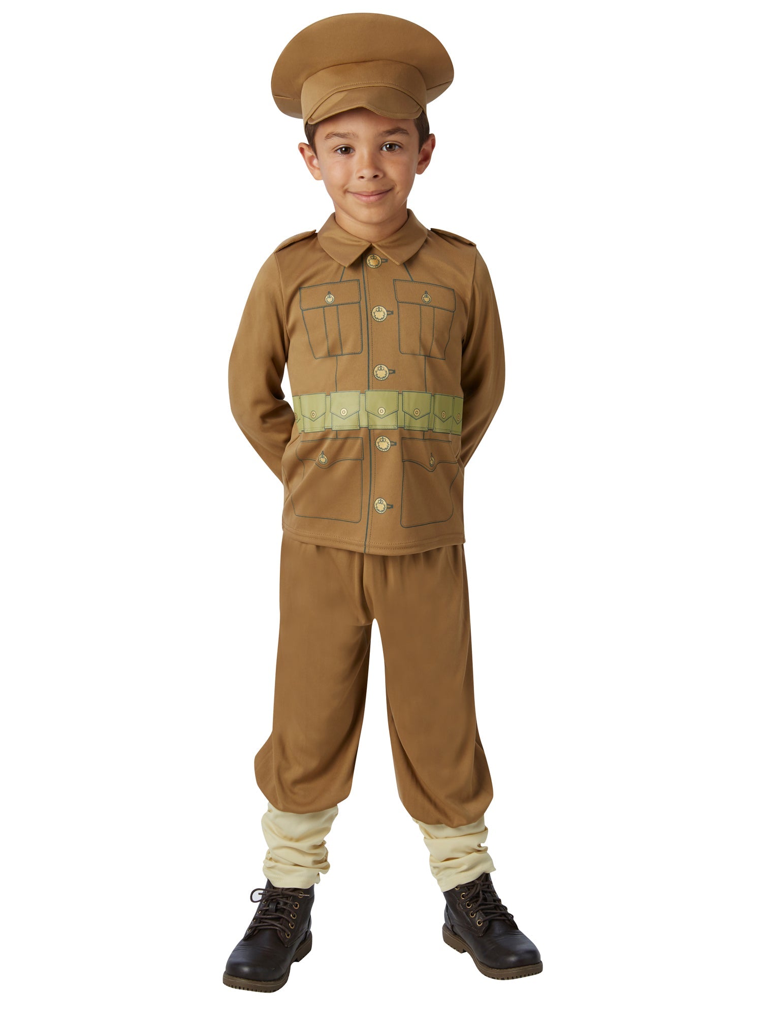 Army, Multi, Forum, Kids Costumes, Medium, Back