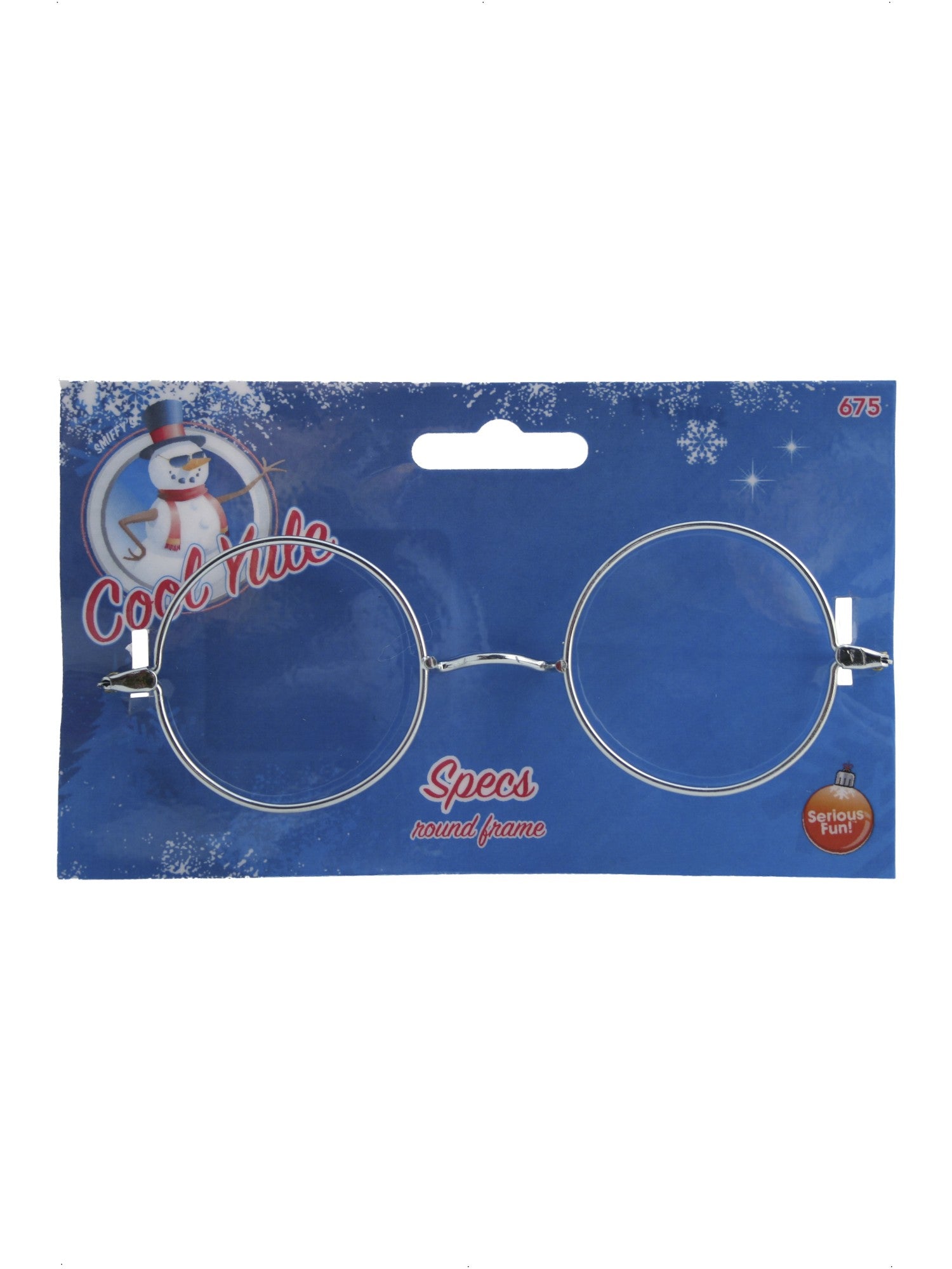 Wire Framed Santa Specs, Silver