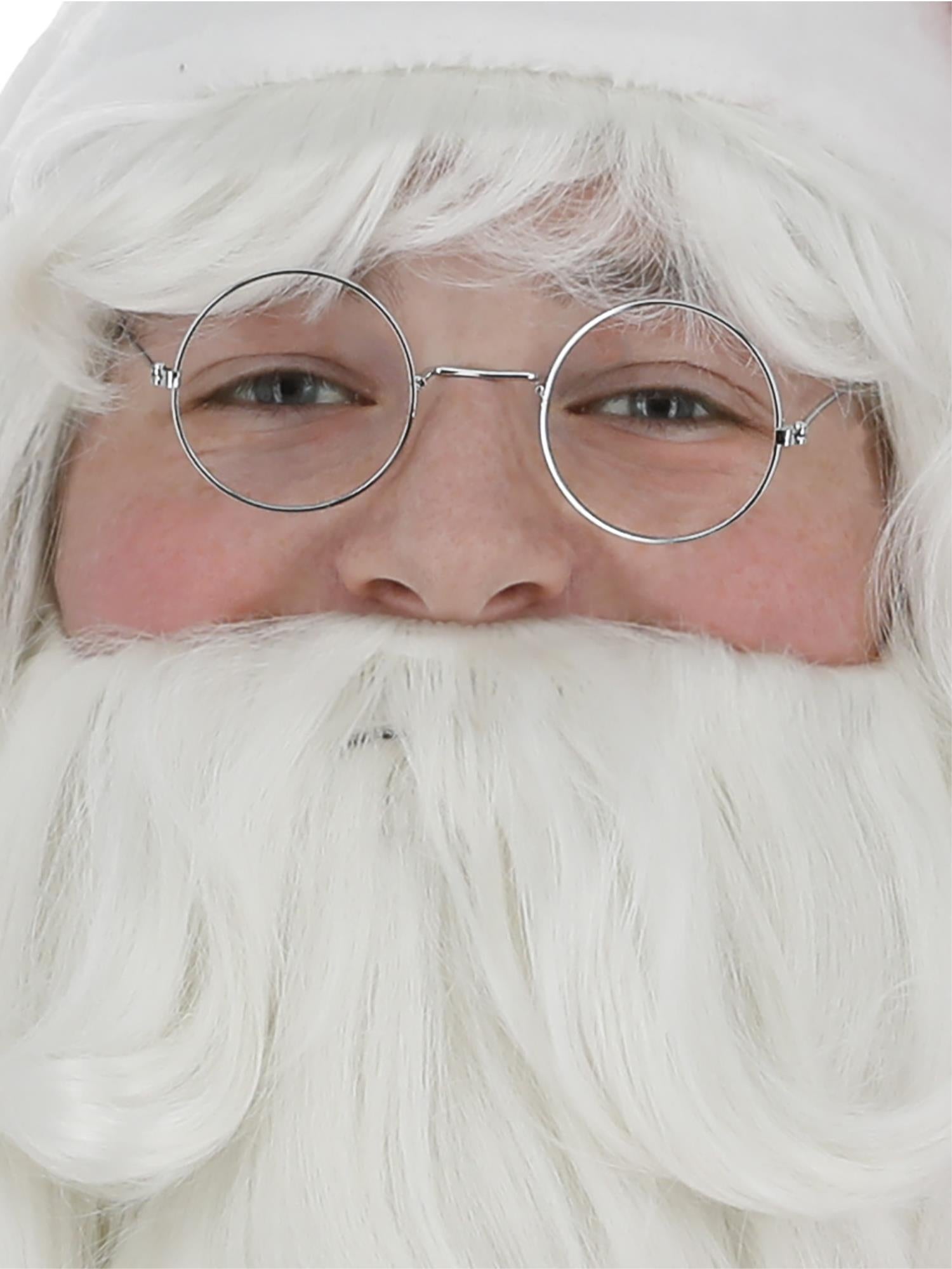 Wire Framed Santa Specs, Silver