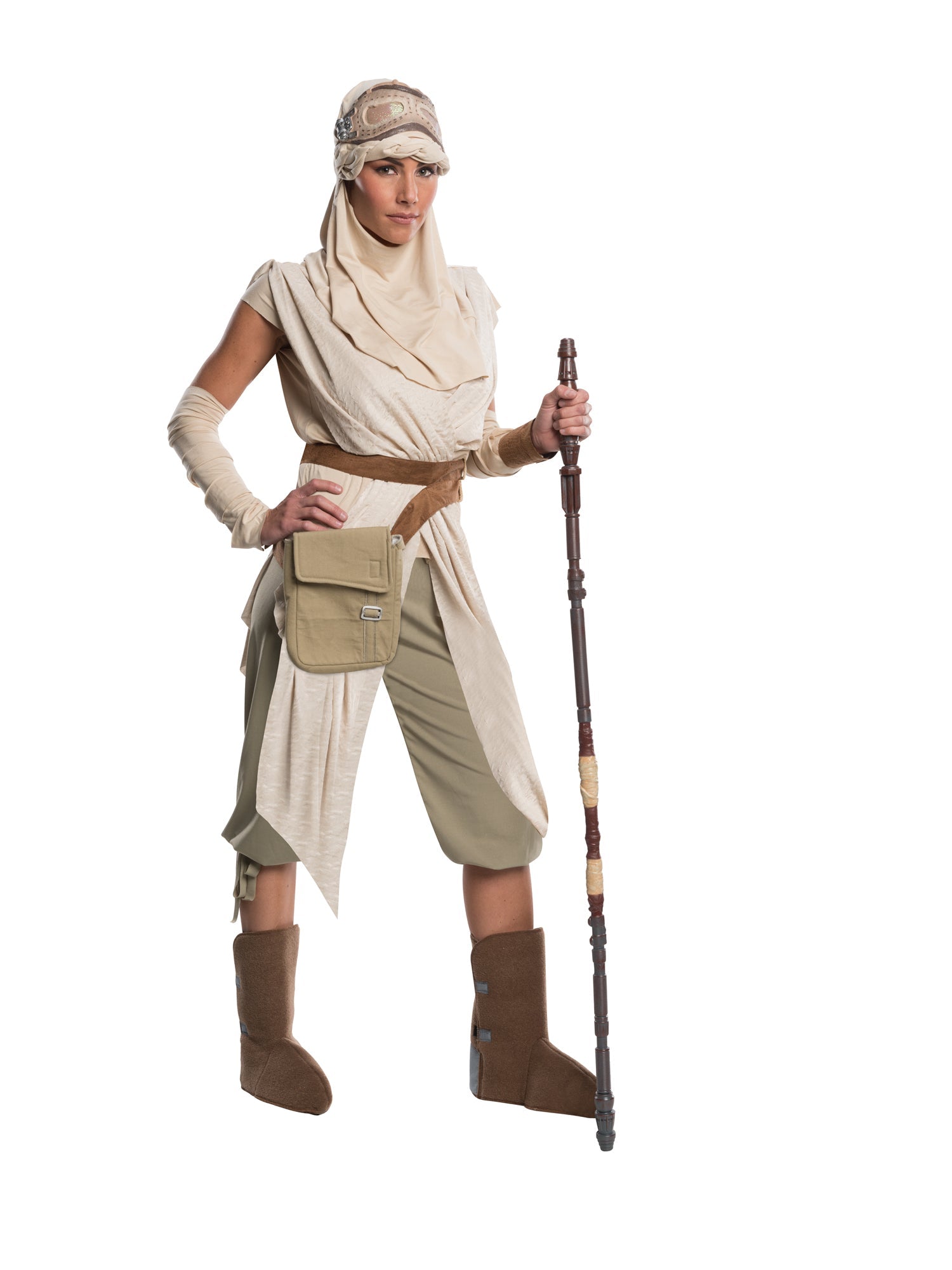 Rey, The Force Awakens, Episode VII, The Force Awakens, Multi, Disney - Lucas, Adult Costume, Small, Front
