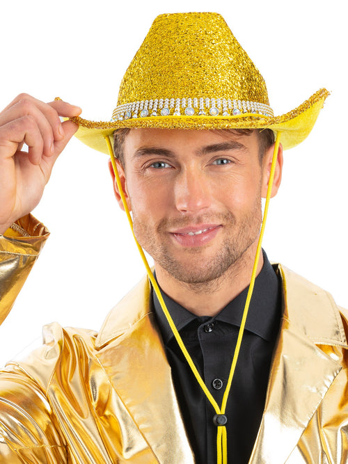 Gold Bling Rhinestone Cowboy Hat
