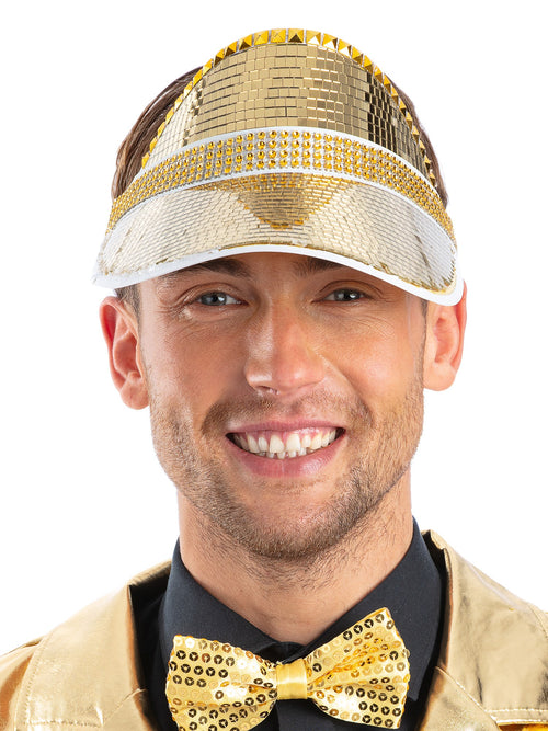Gold Disco Ball Visor