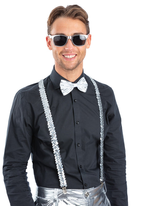 Metallic Silver Sequin Party Set