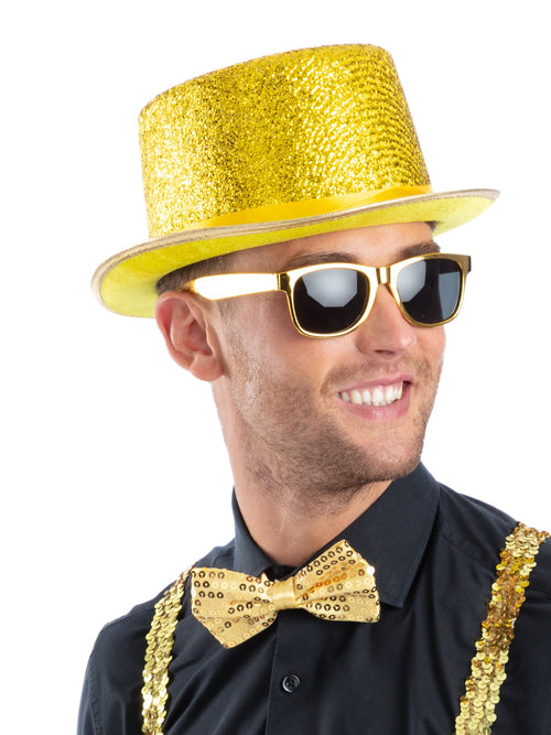 Metallic Gold Lurex Top Hat