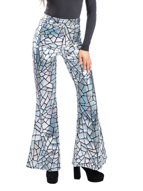 Disco Darling Mirror Flared Trousers