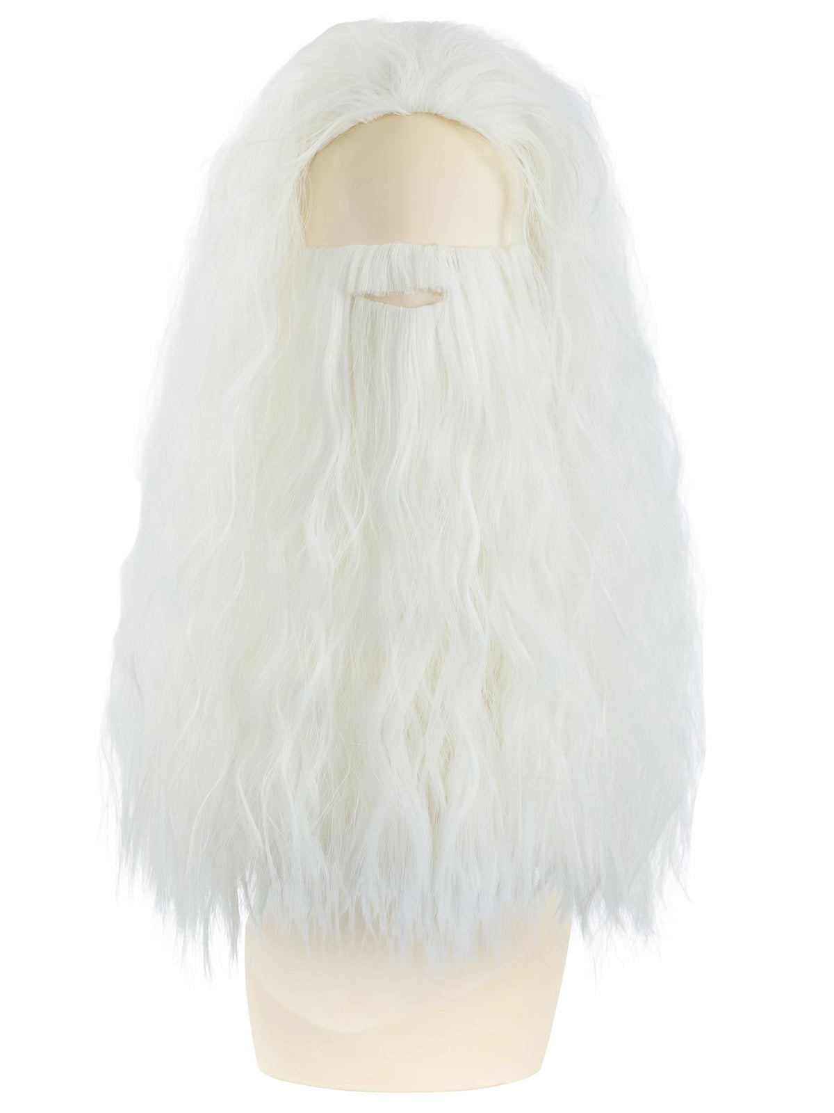 Sorcerer/Wizard Wig & Beard Set, White
