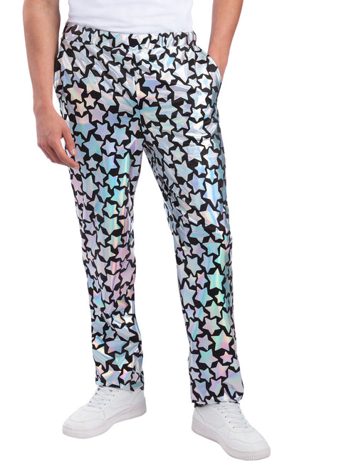 Star Gazer Trousers, Holographic Iridescent