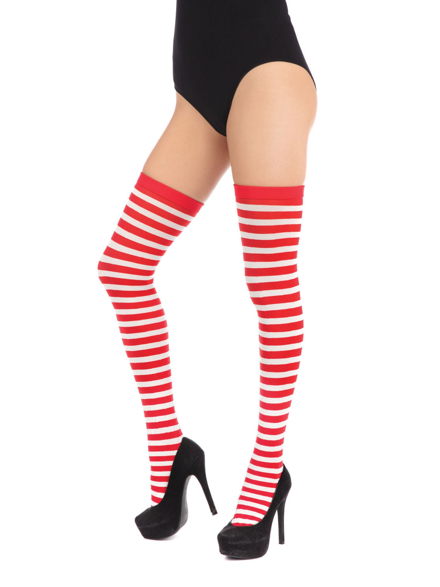 Striped Stockings - Red/White