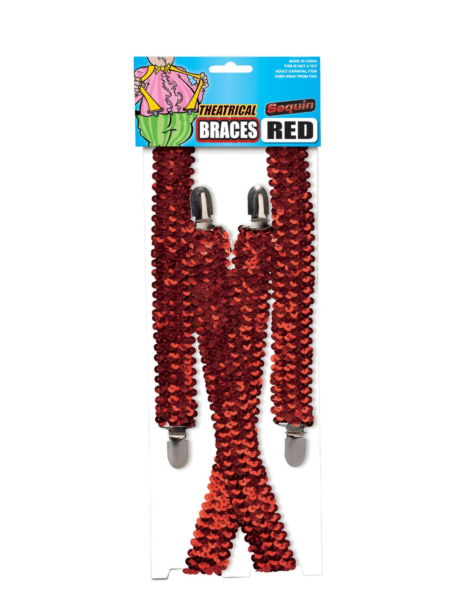 Braces, Red, Forum, Accessories, One Size, Front