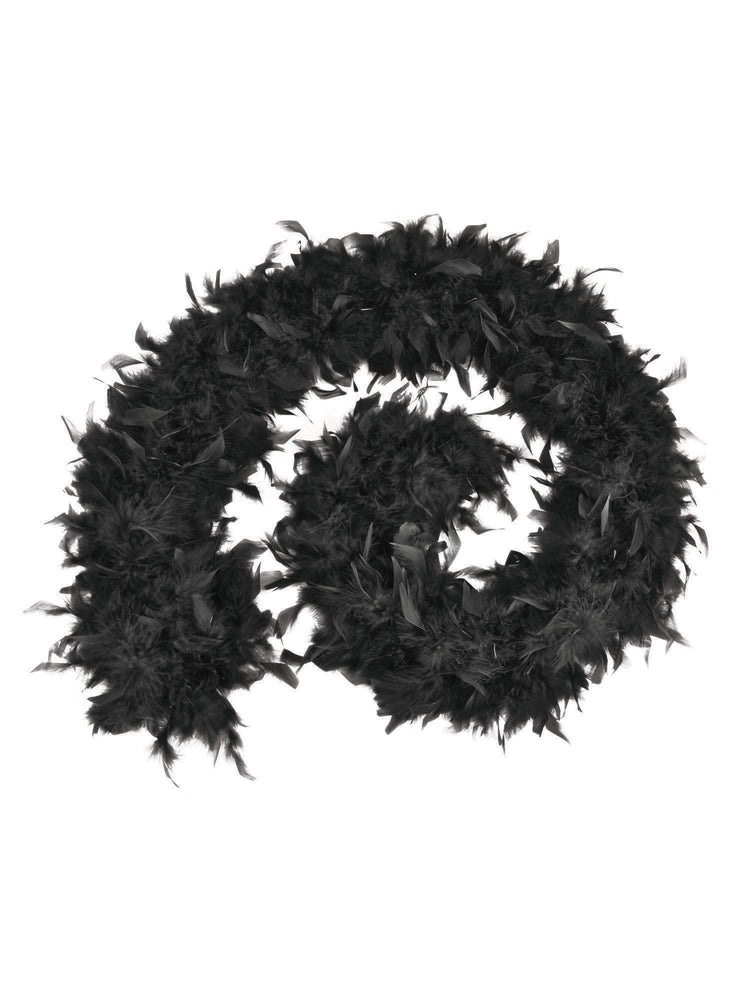 Feather Boa, Black, Forum, Accessories, One Size, Front