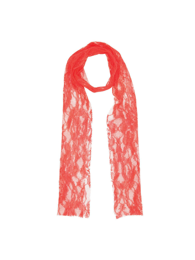 80's Neon Lace Scarf - Orange