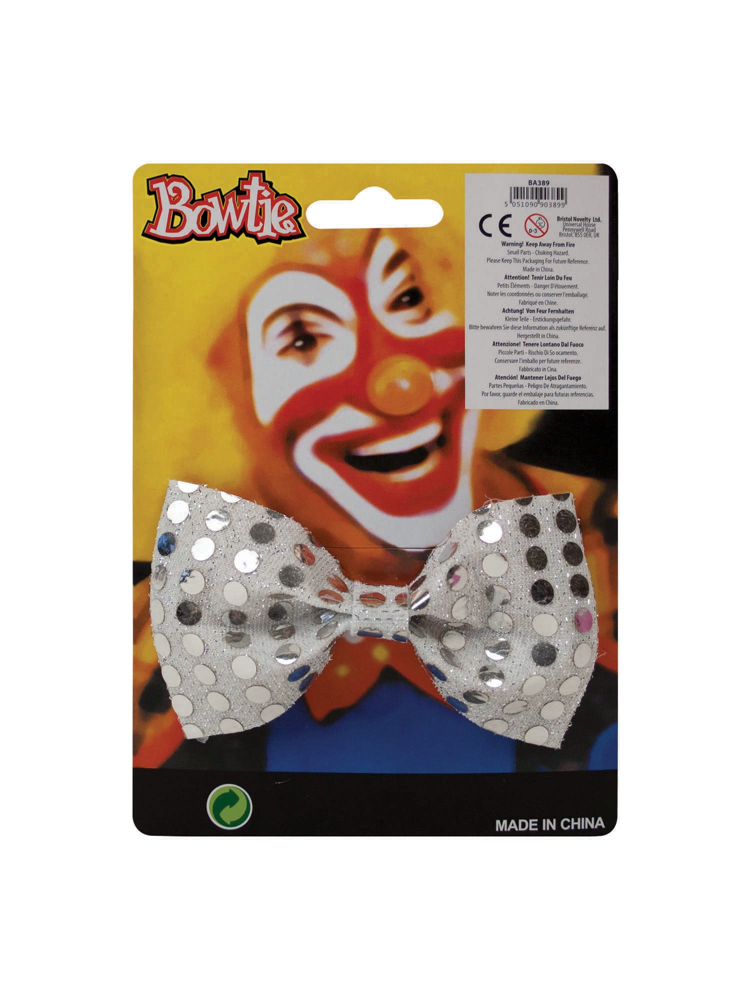 Bow Tie Sequin Silver