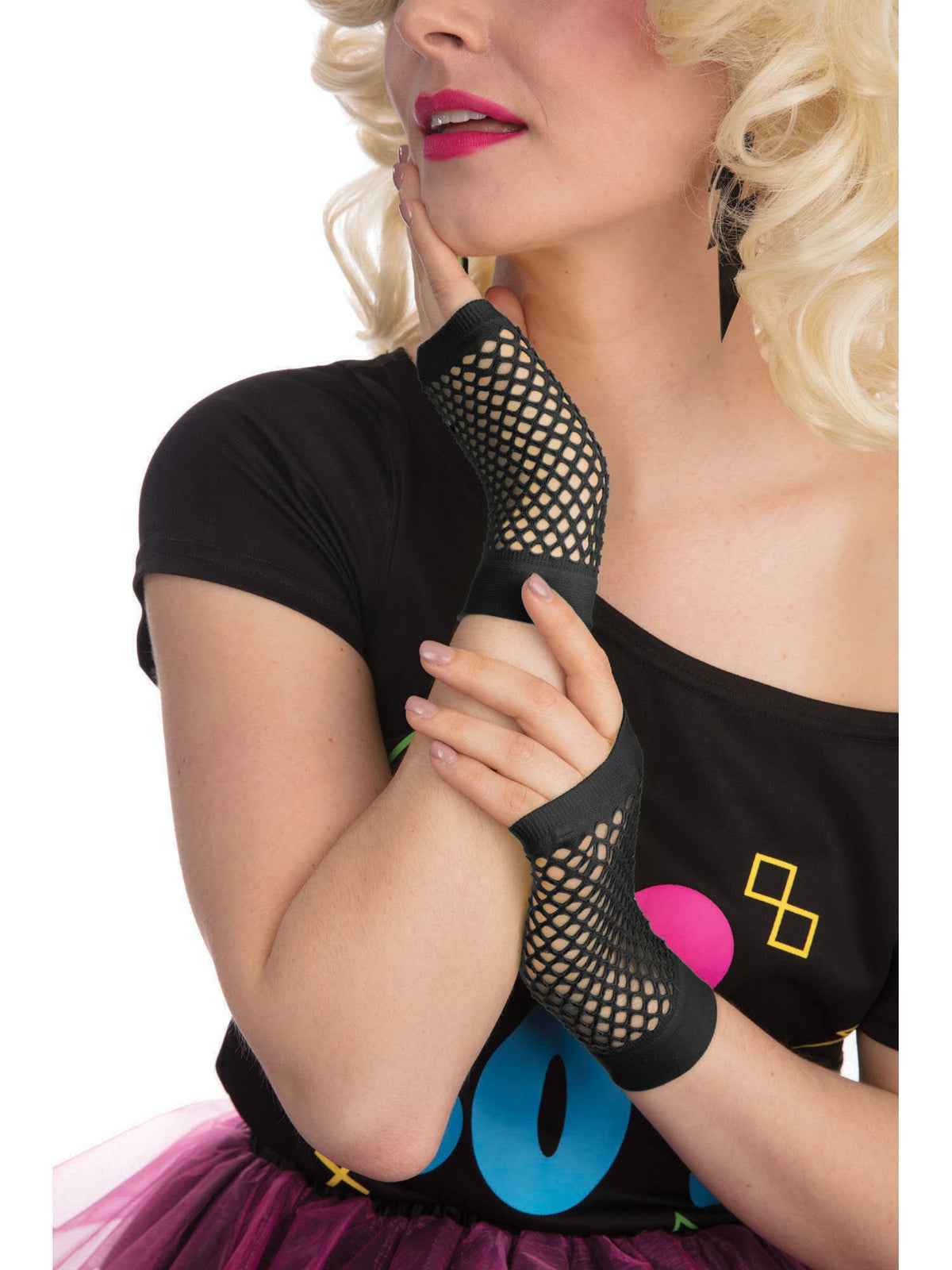 Fishnet Gloves - Short - Black