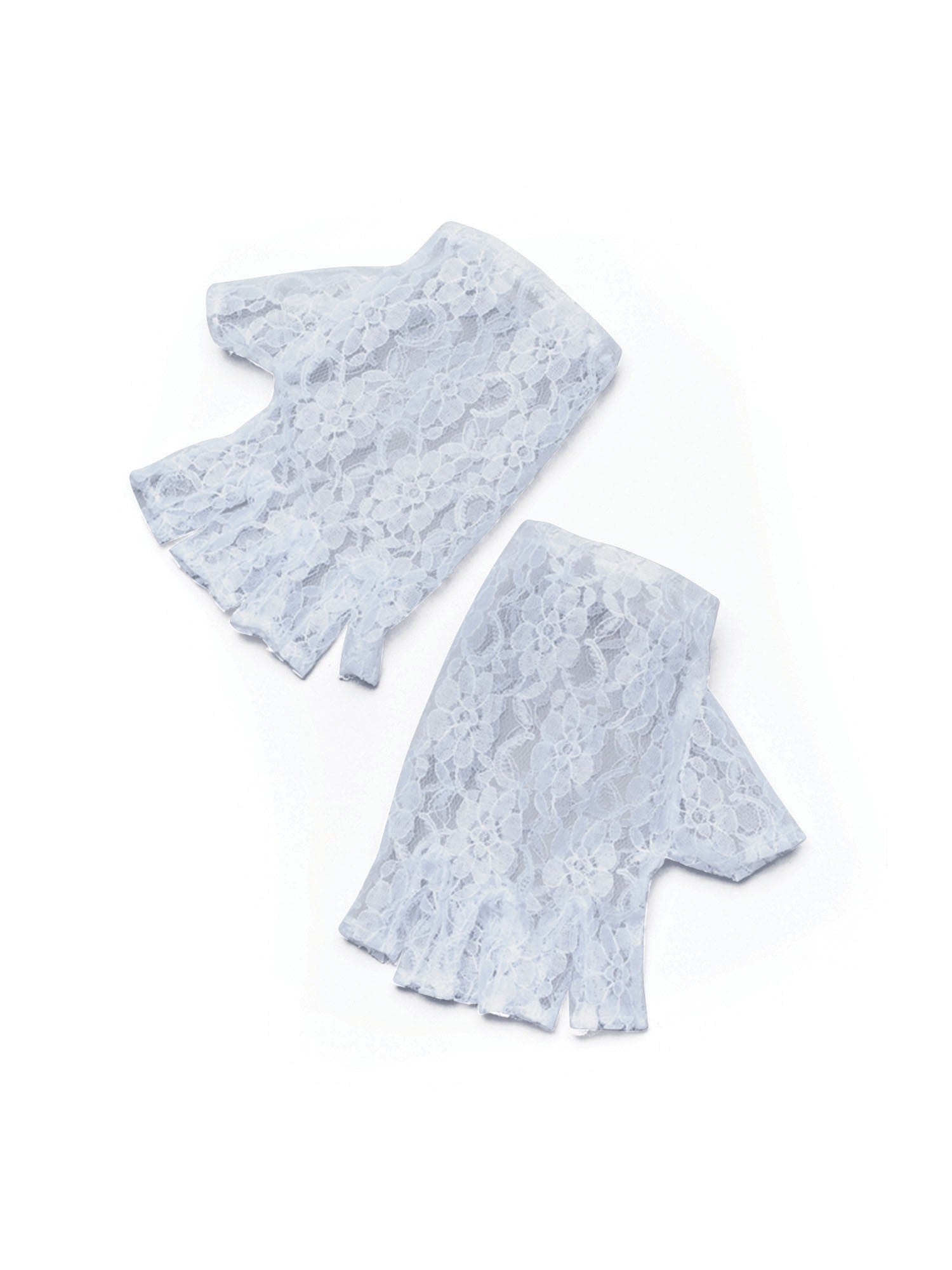 White Fingerless Gloves