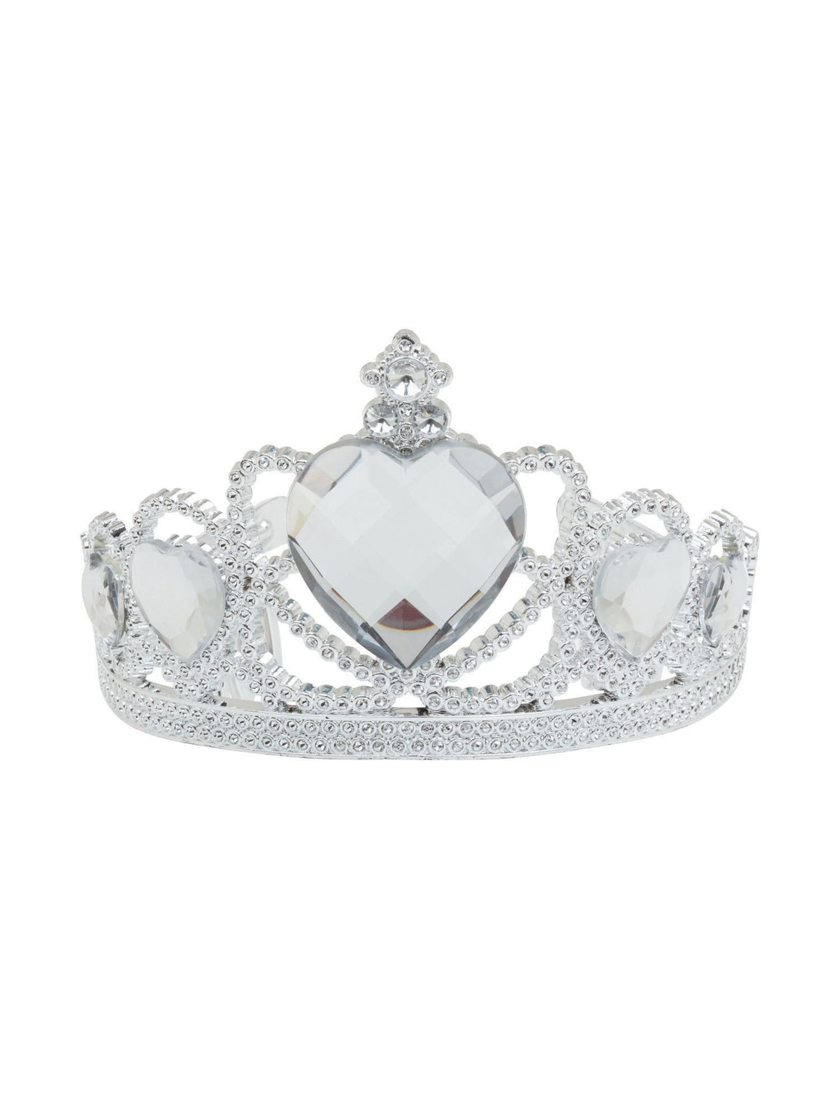 Clear Stone Silver Plastic Tiara