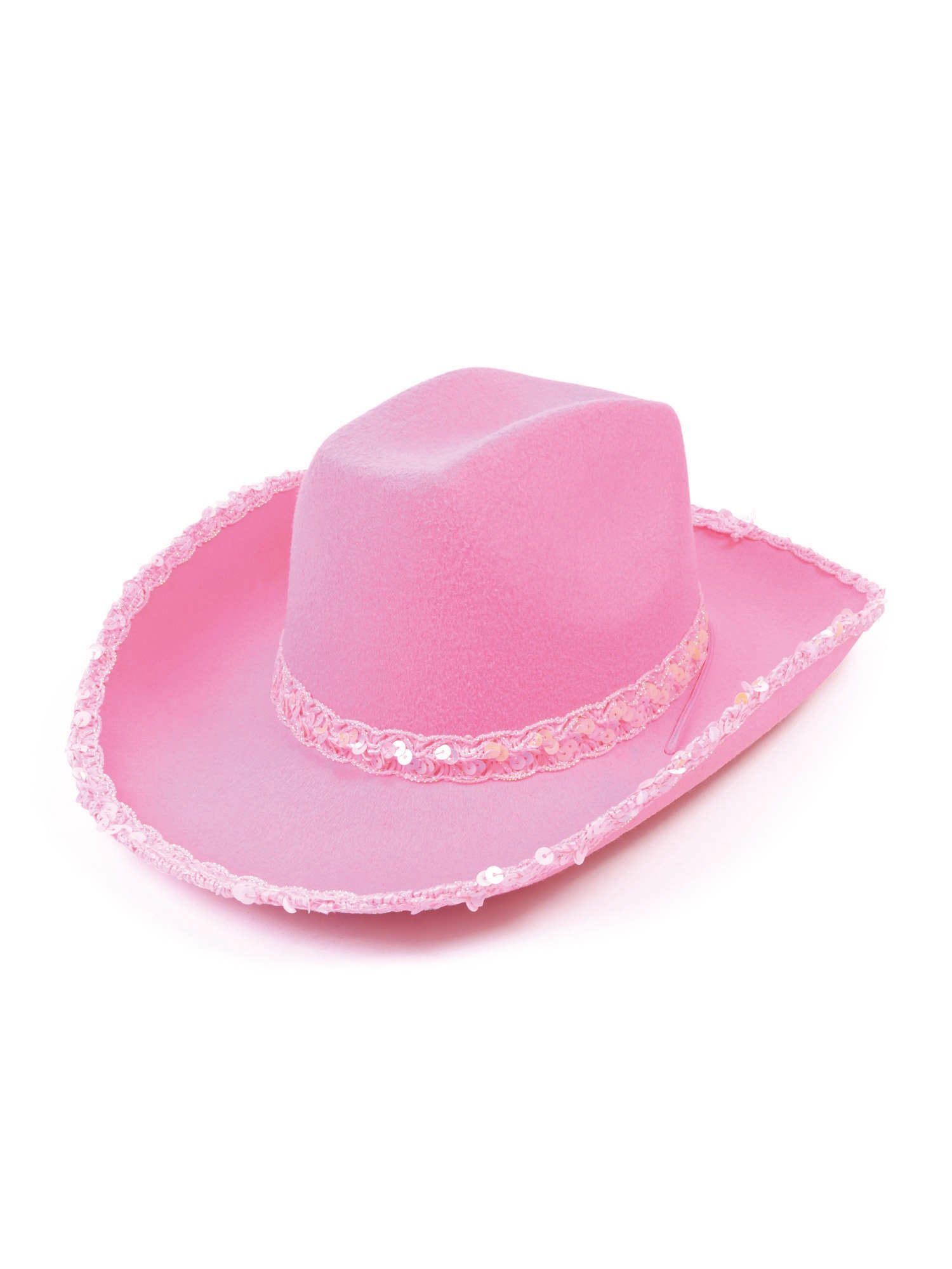 Cowboy Pink Felt Hat With Sequin Braid