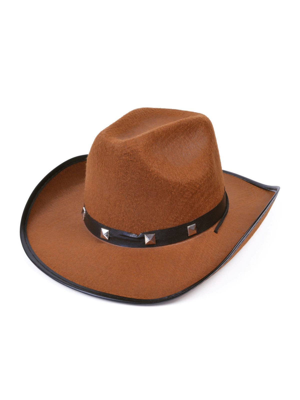 Cowboy Studded Hat - Brown Felt