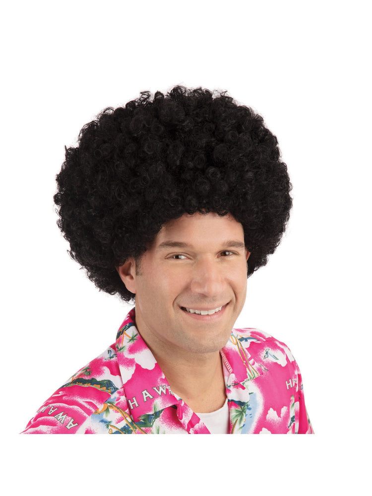 Black Afro, Black, Forum, Wigs, One Size, Front