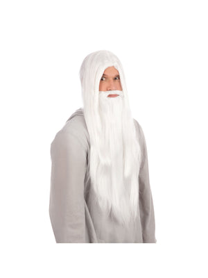 Wizard, White, Forum, Wigs, One Size, Front
