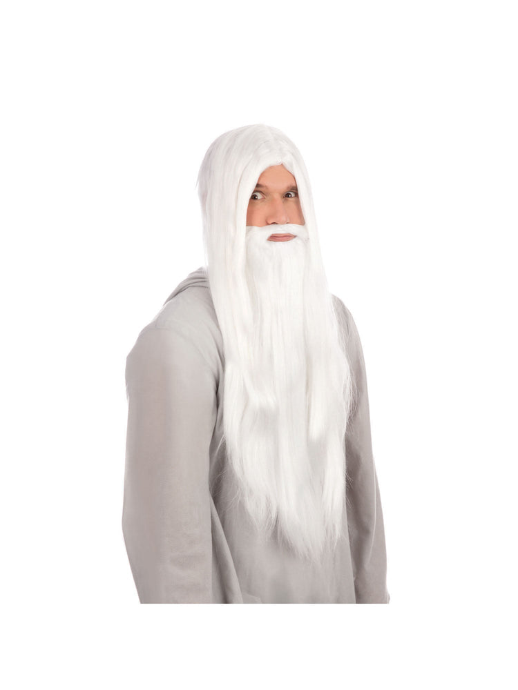 Wizard, White, Forum, Wigs, One Size, Front