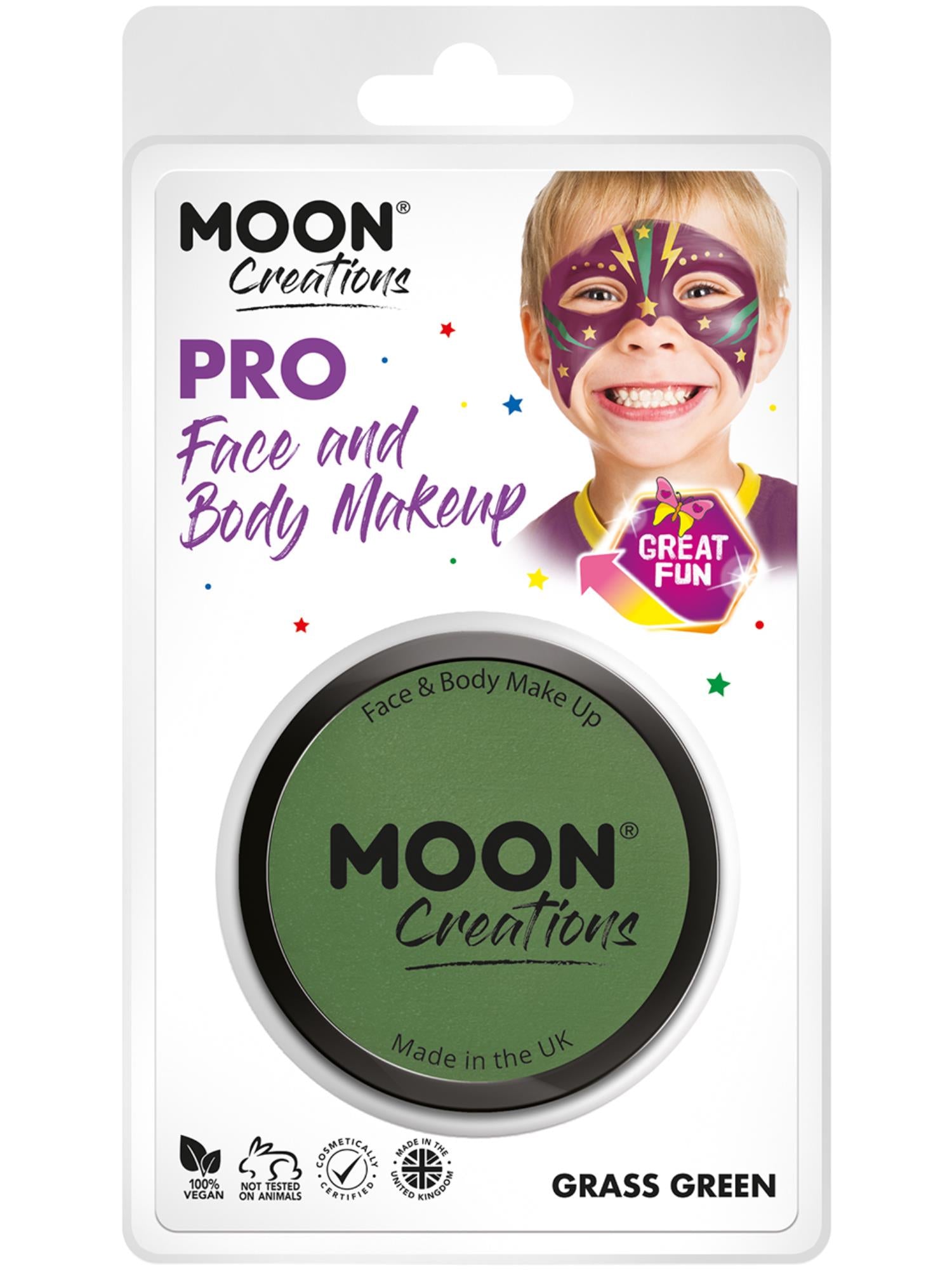 Moon Creations Pro Face Paint Cake Pot,Grass Green