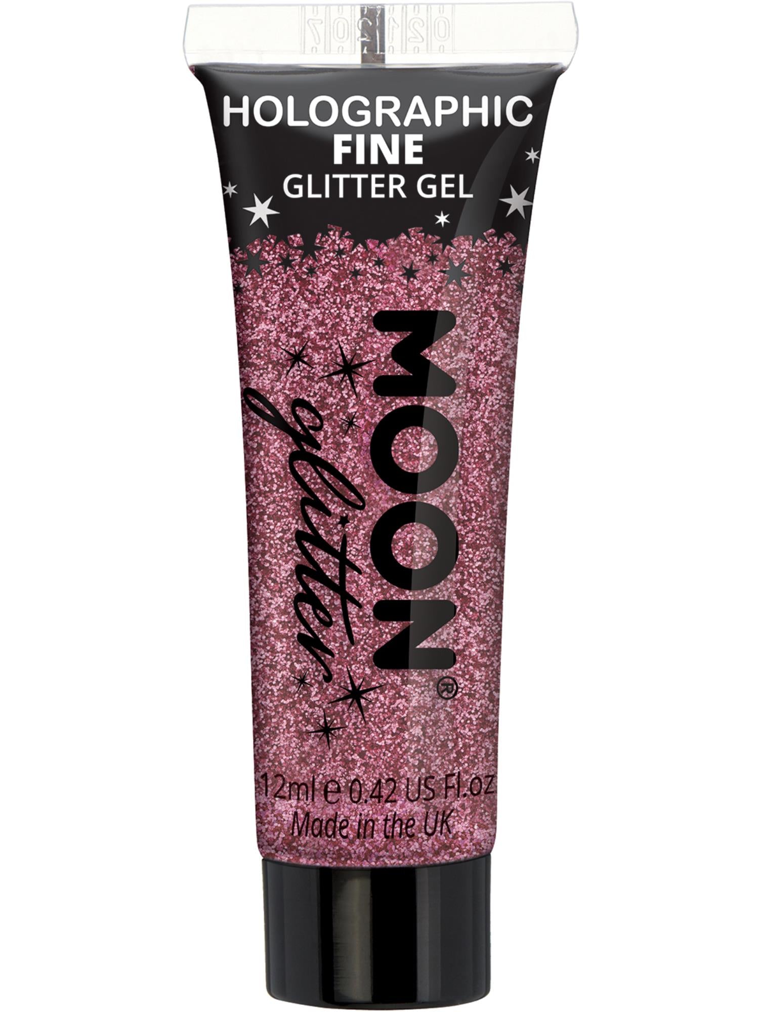 Moon Glitter Holographic Fine Glitter Gel, Pink