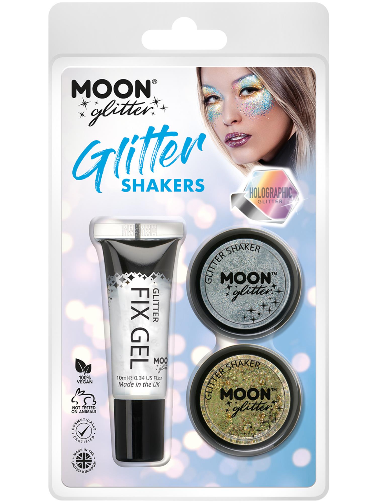 Moon Glitter Holographic Glitter Shakers,
