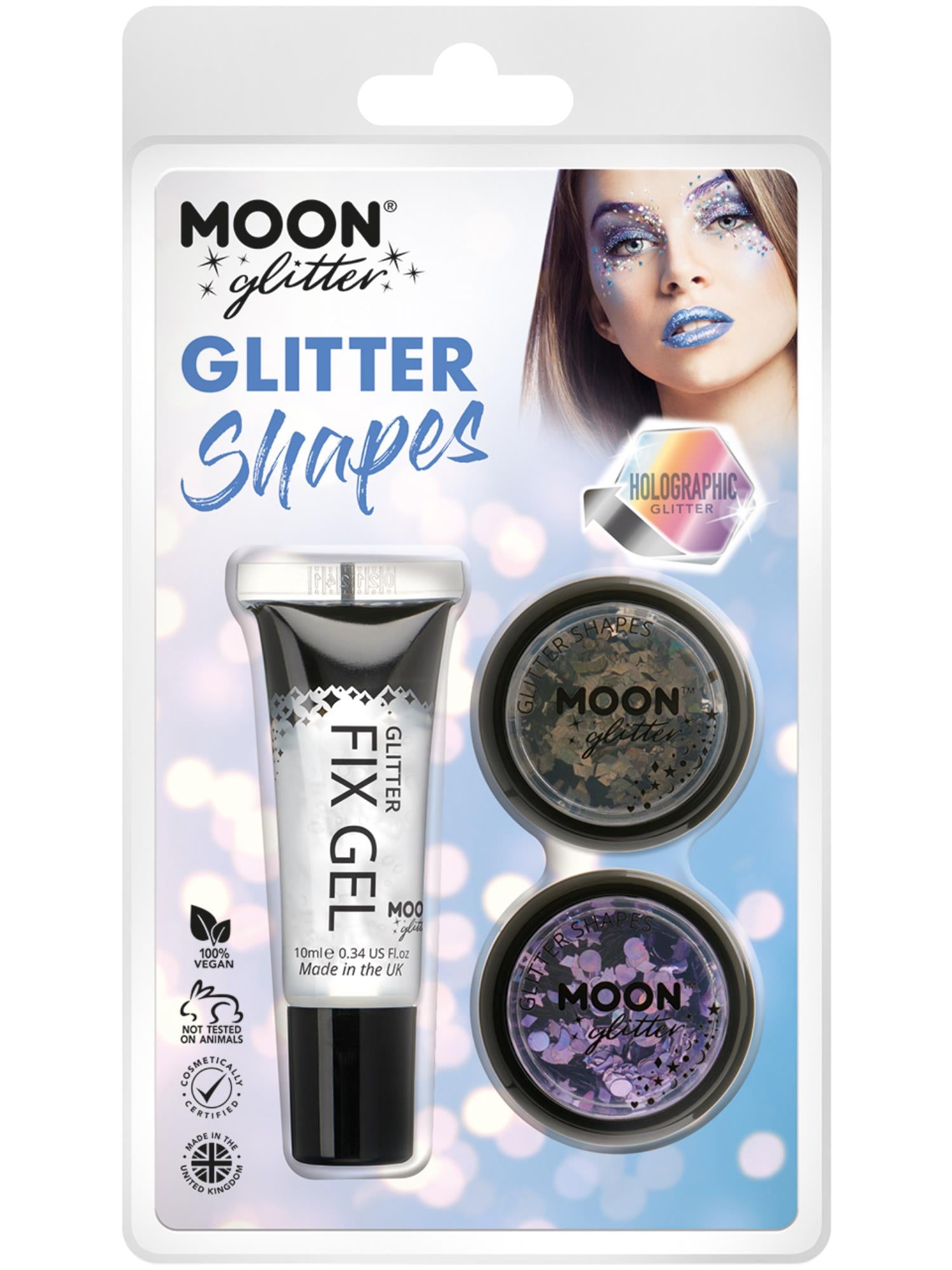 Moon Glitter Holographic Glitter Shapes,