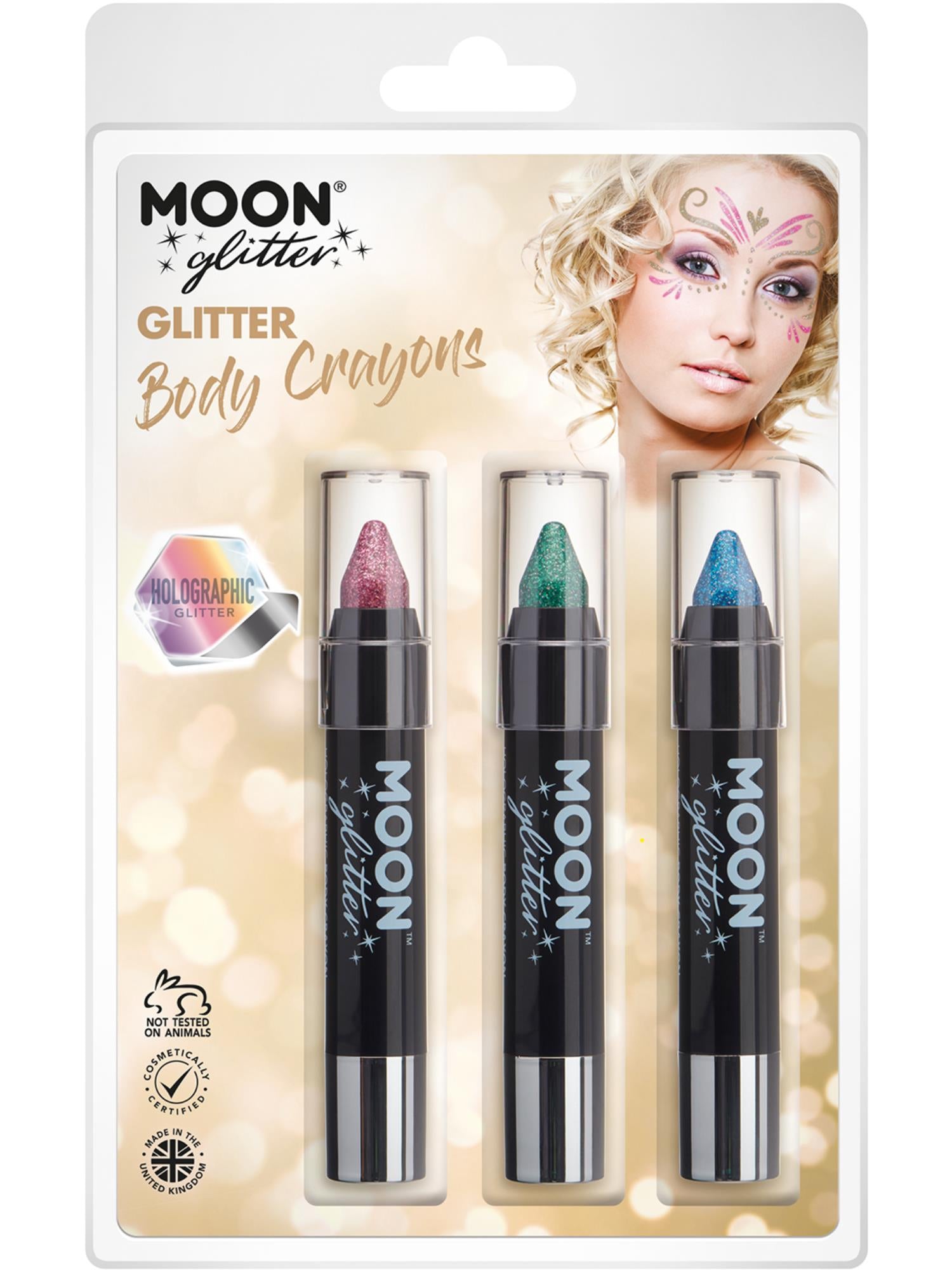 Moon Glitter Holographic Body Crayons,