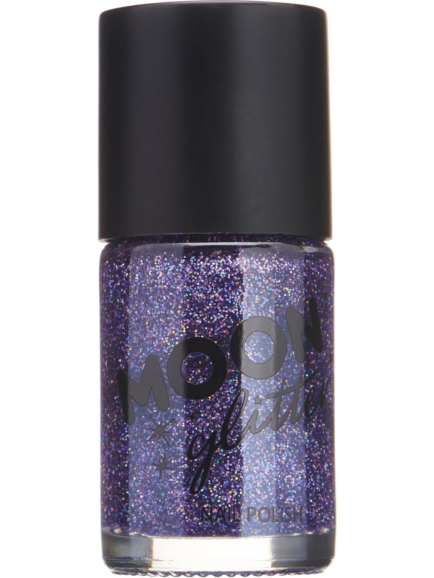 Moon Glitter Holographic Nail Polish, Purple