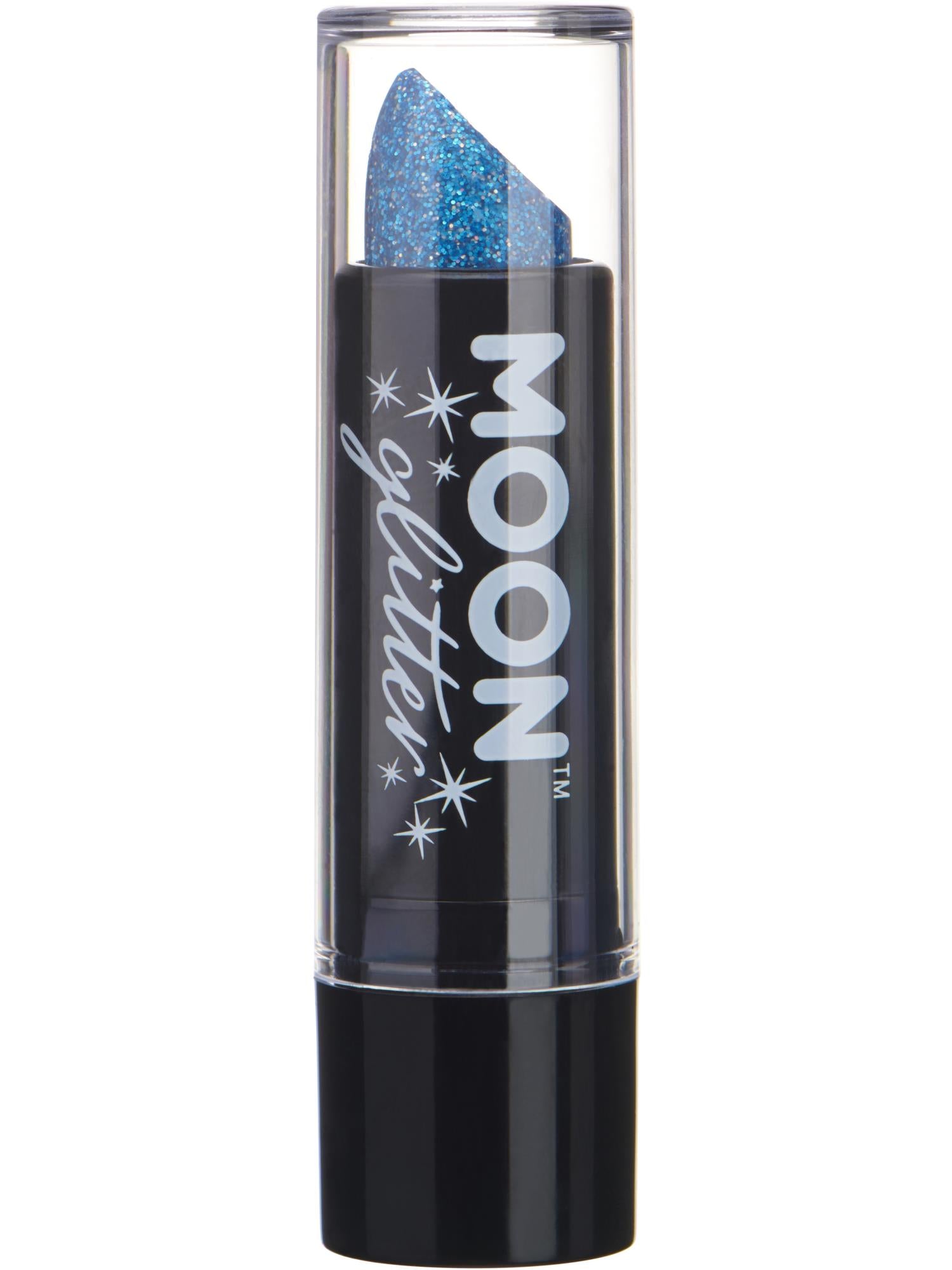 Moon Glitter Holographic Glitter Lipstick, Blue