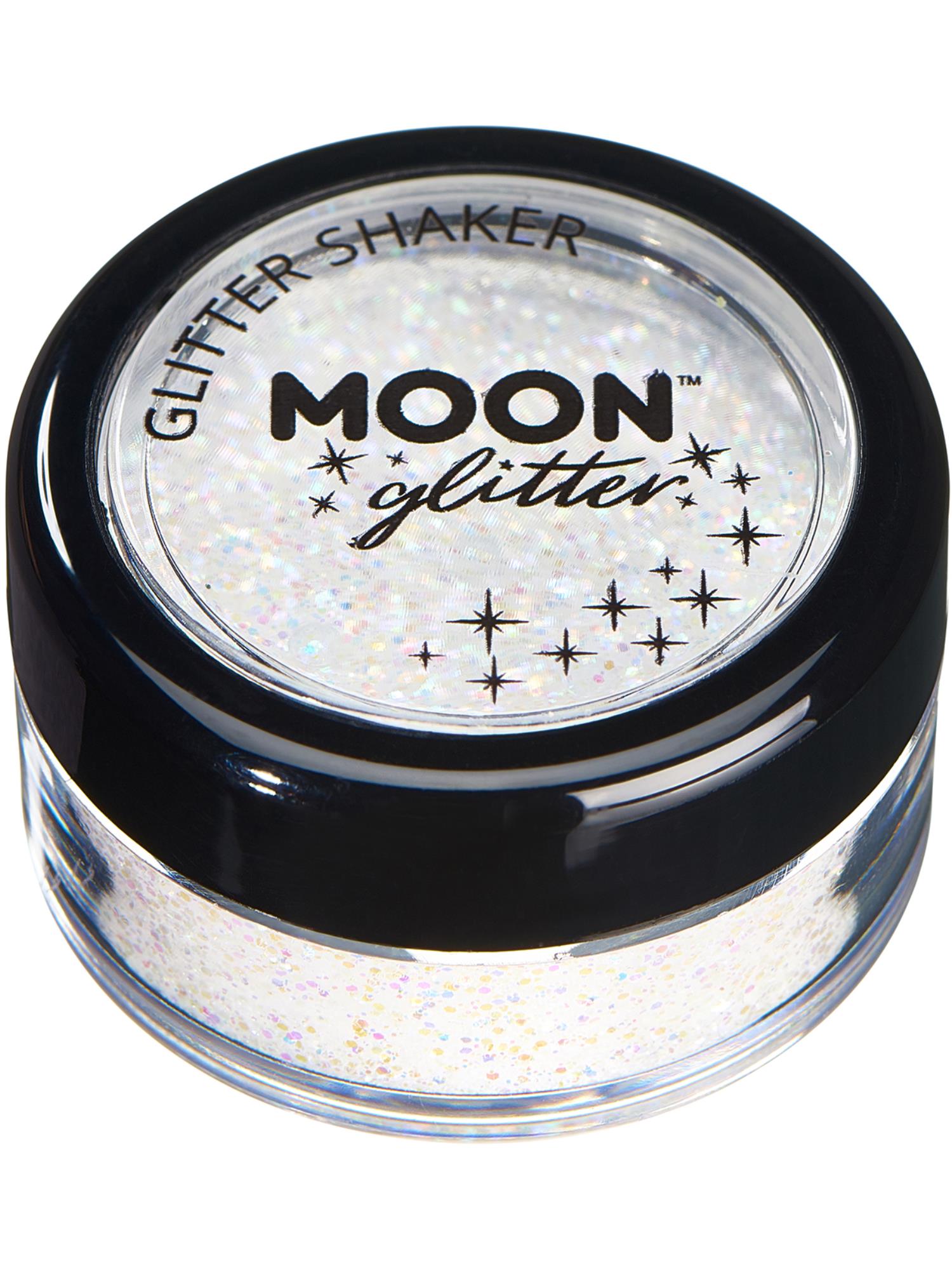Moon Glitter Pastel Glitter Shakers, White