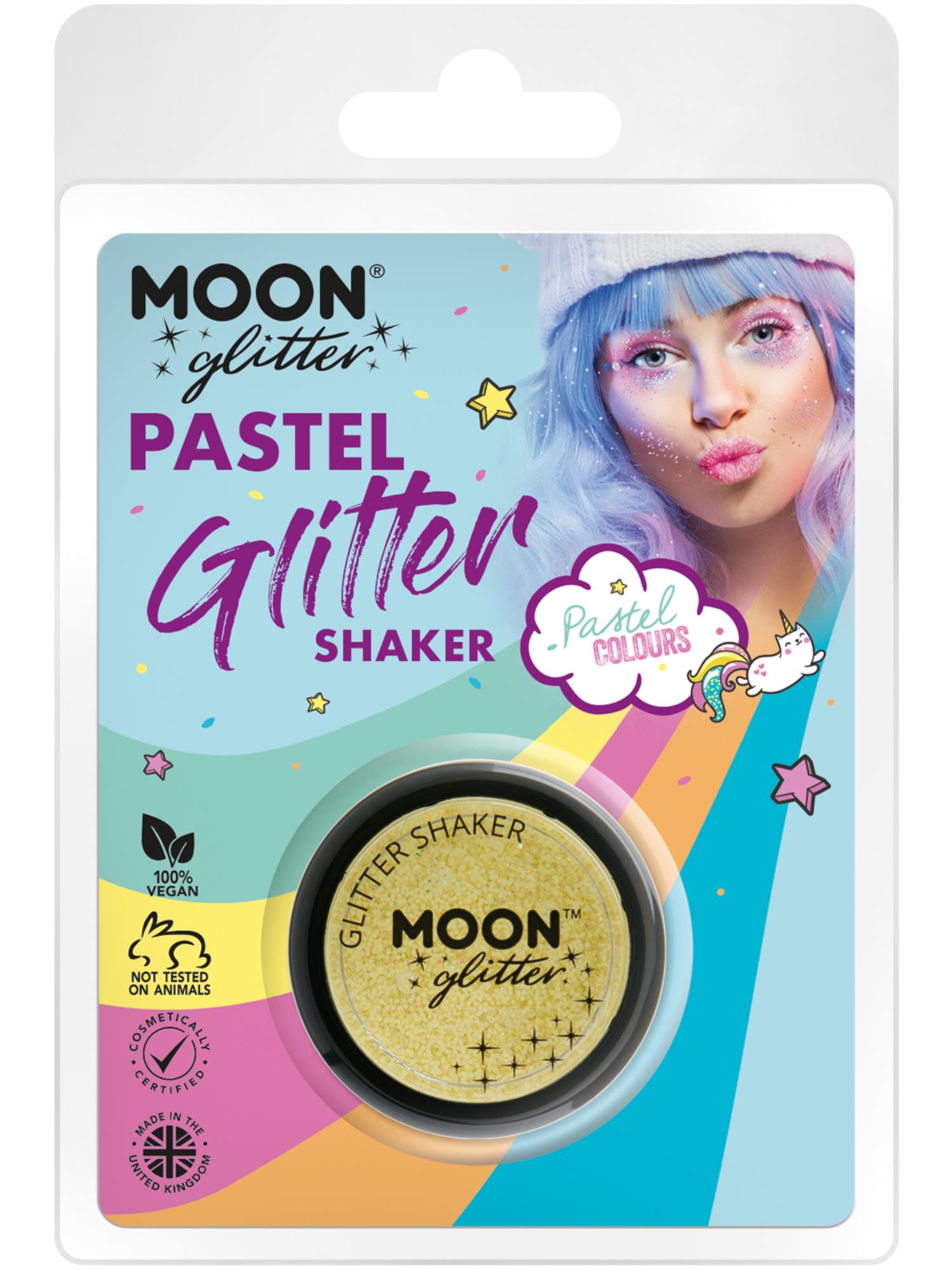 Moon Glitter Pastel Glitter Shakers, Lemon