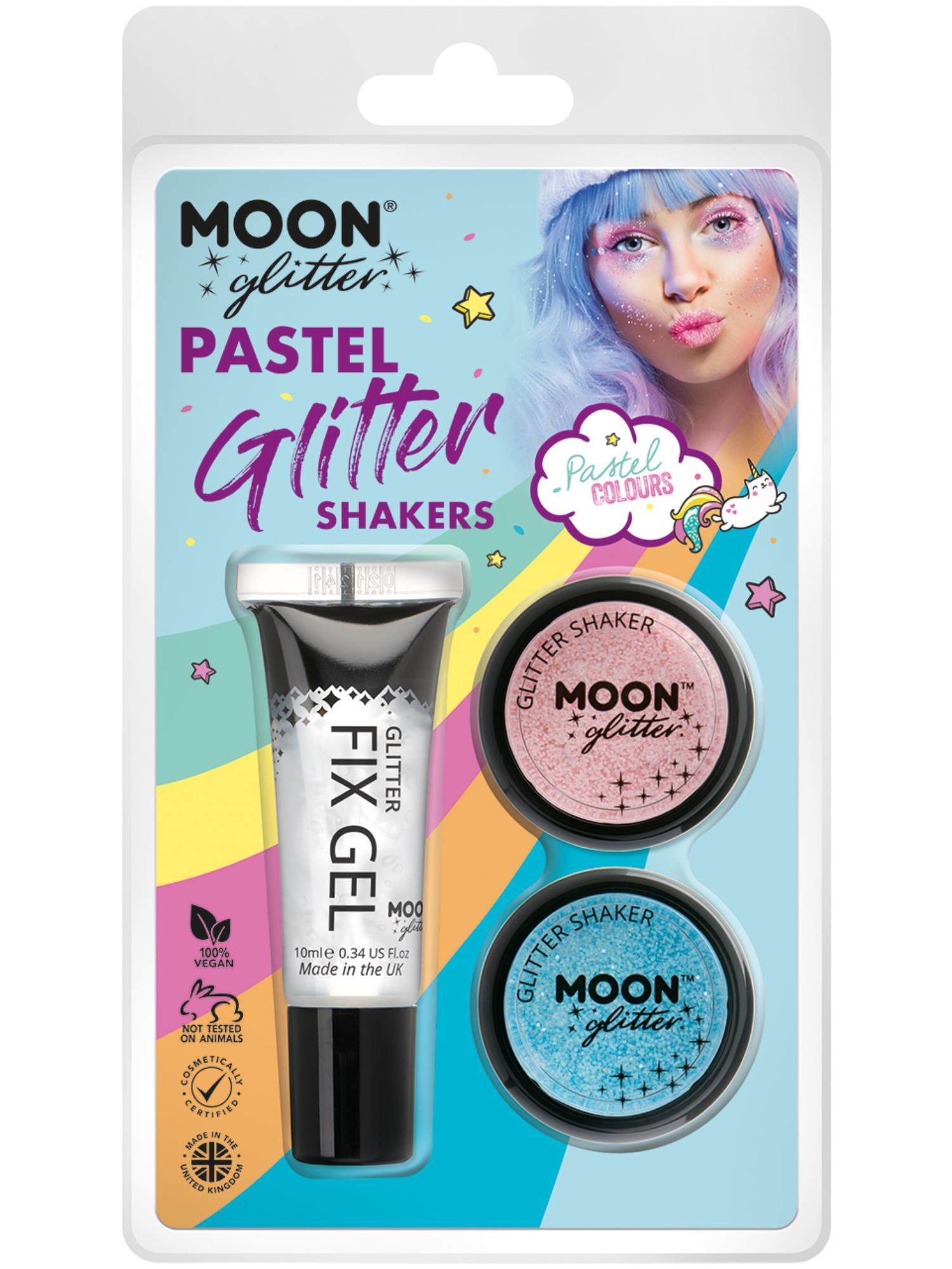 Moon Glitter Pastel Glitter Shakers,