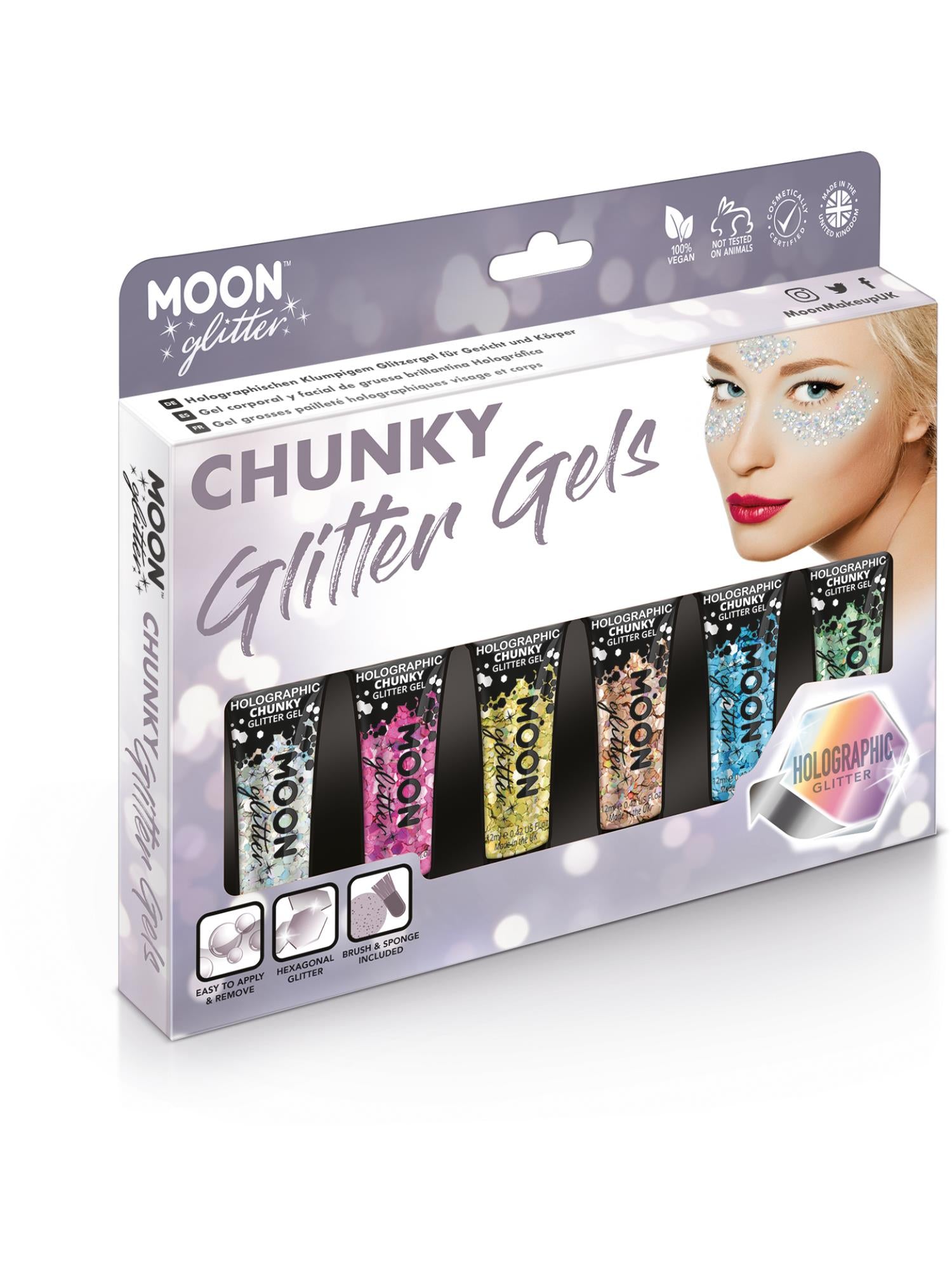 Moon Glitter Holographic Chunky Glitter Gel