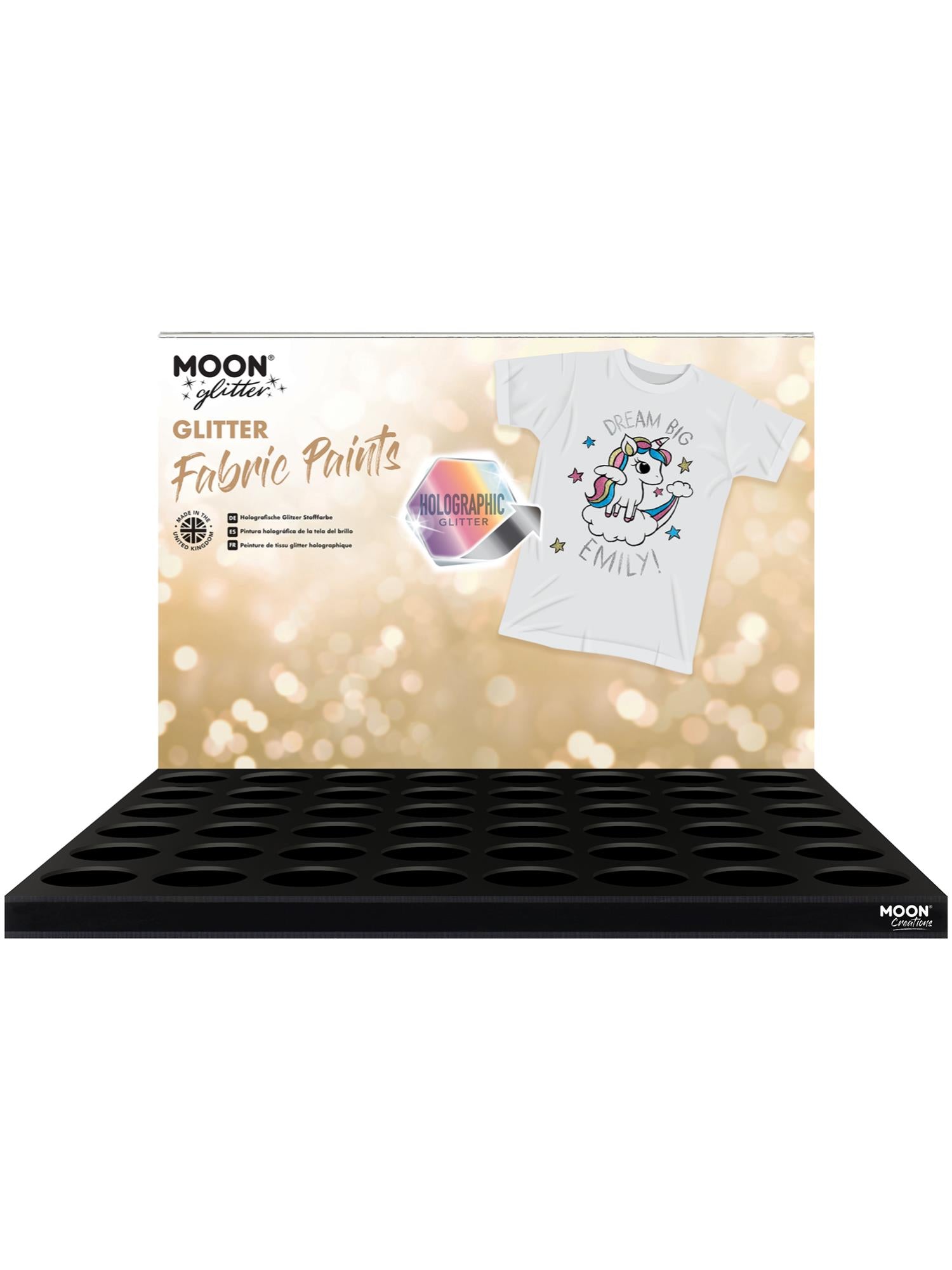Moon Glitter Holographic Glitter Fabric Paint