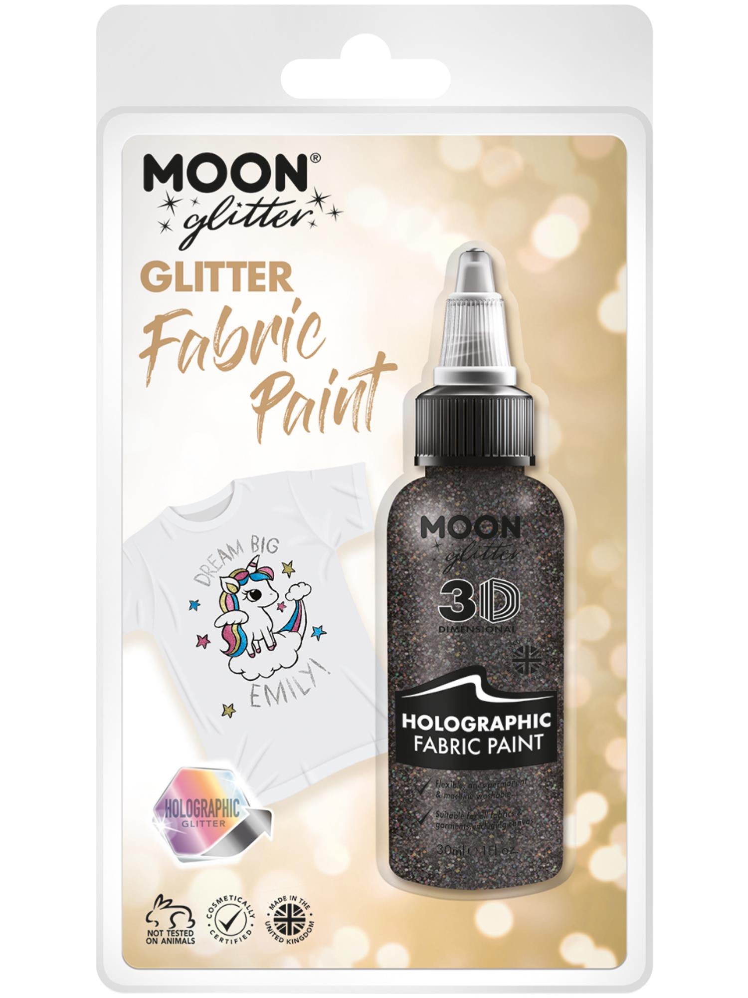 Moon Glitter Holographic Glitter Fabric Paint